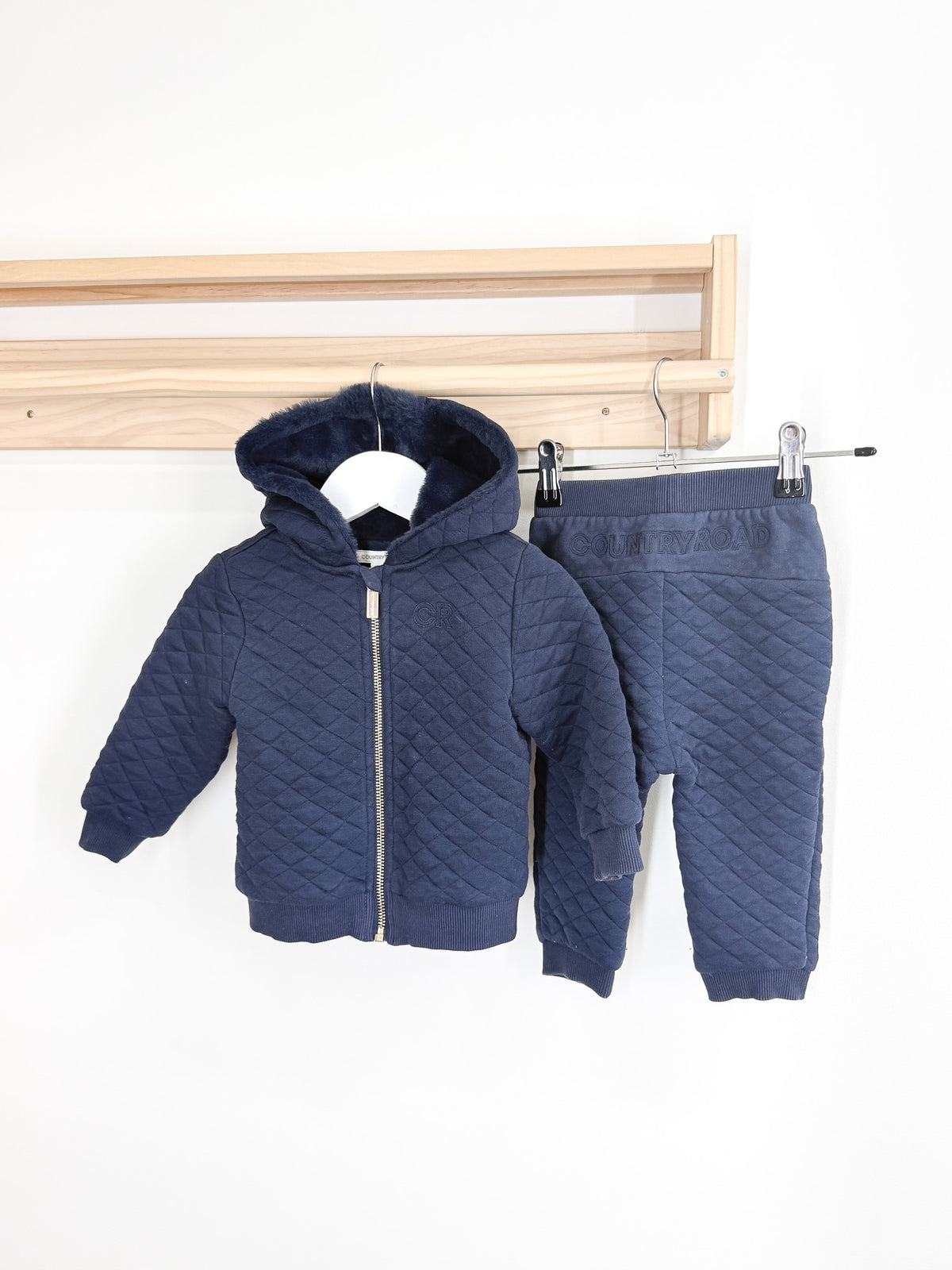 Country Road quilted jacket & trackies set (12-18m)