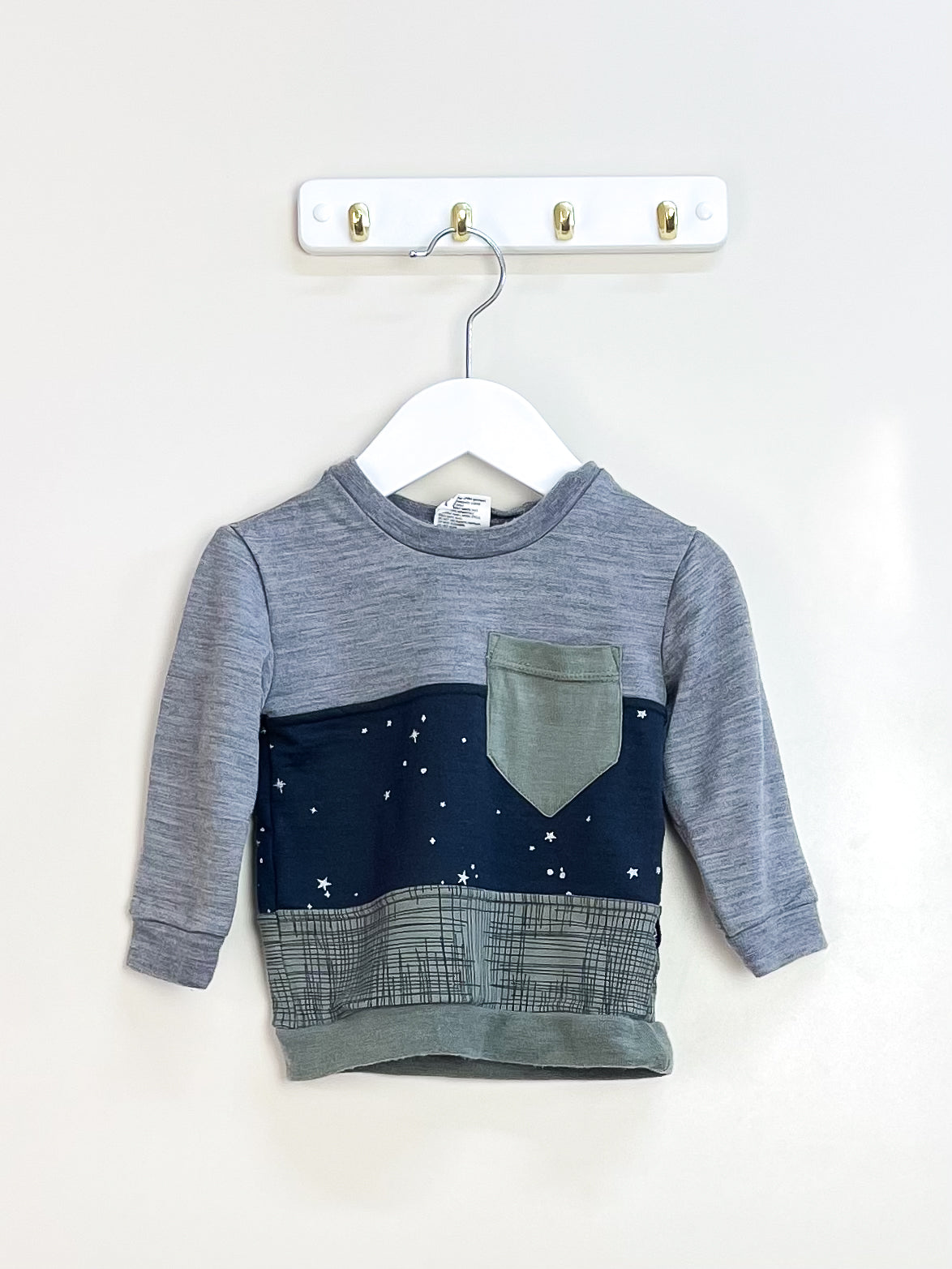 Little Flock Of Horrors merino ryker sweatshirt (6-12m)