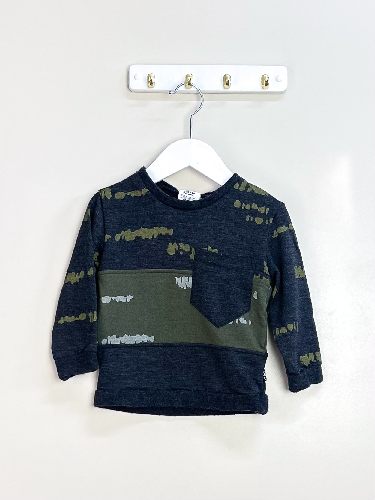 Little Flock Of Horrors merino ryker sweatshirt (12-18m)