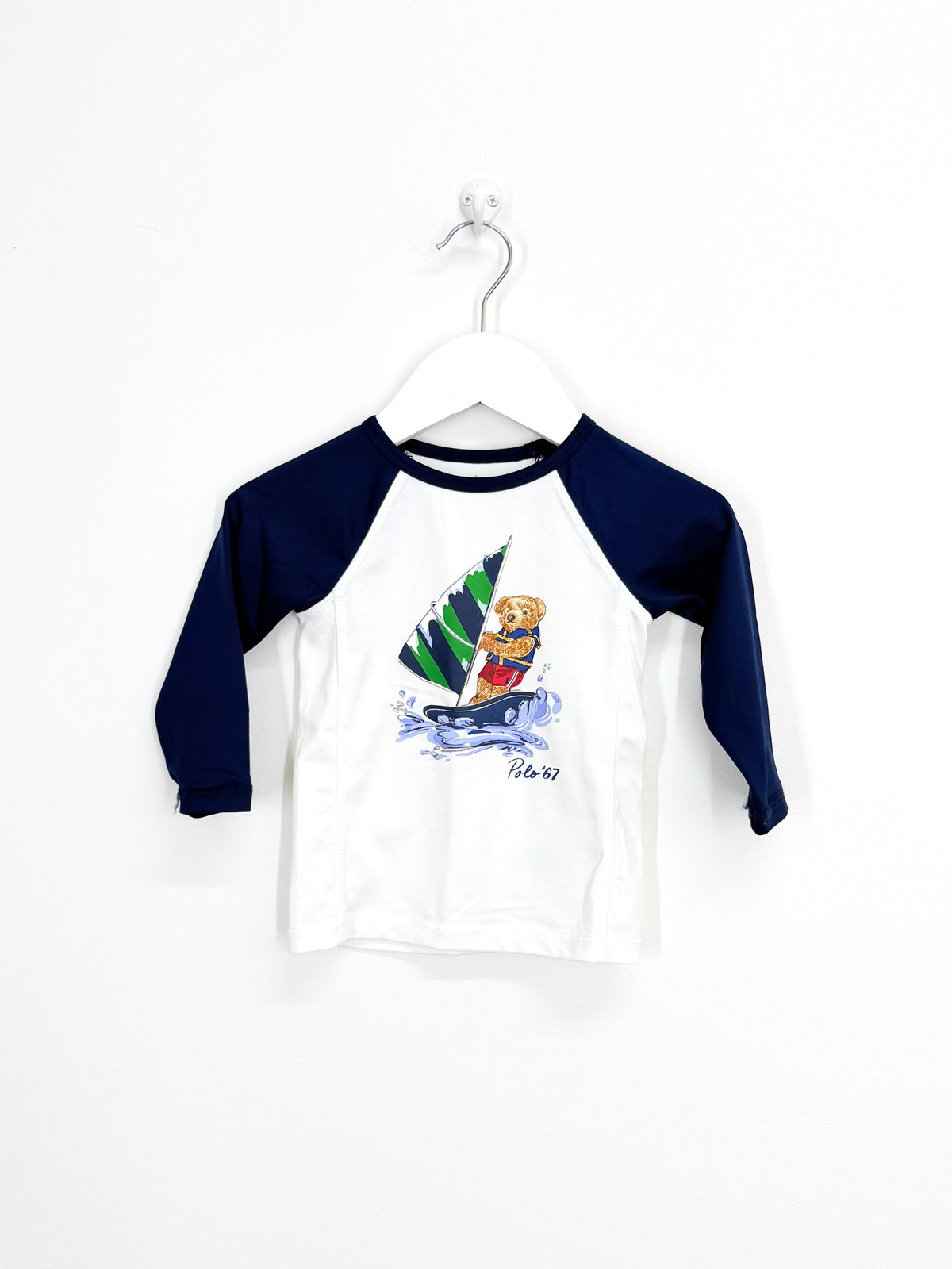 Ralph Lauren polo bear stretch rash guard top (12m)