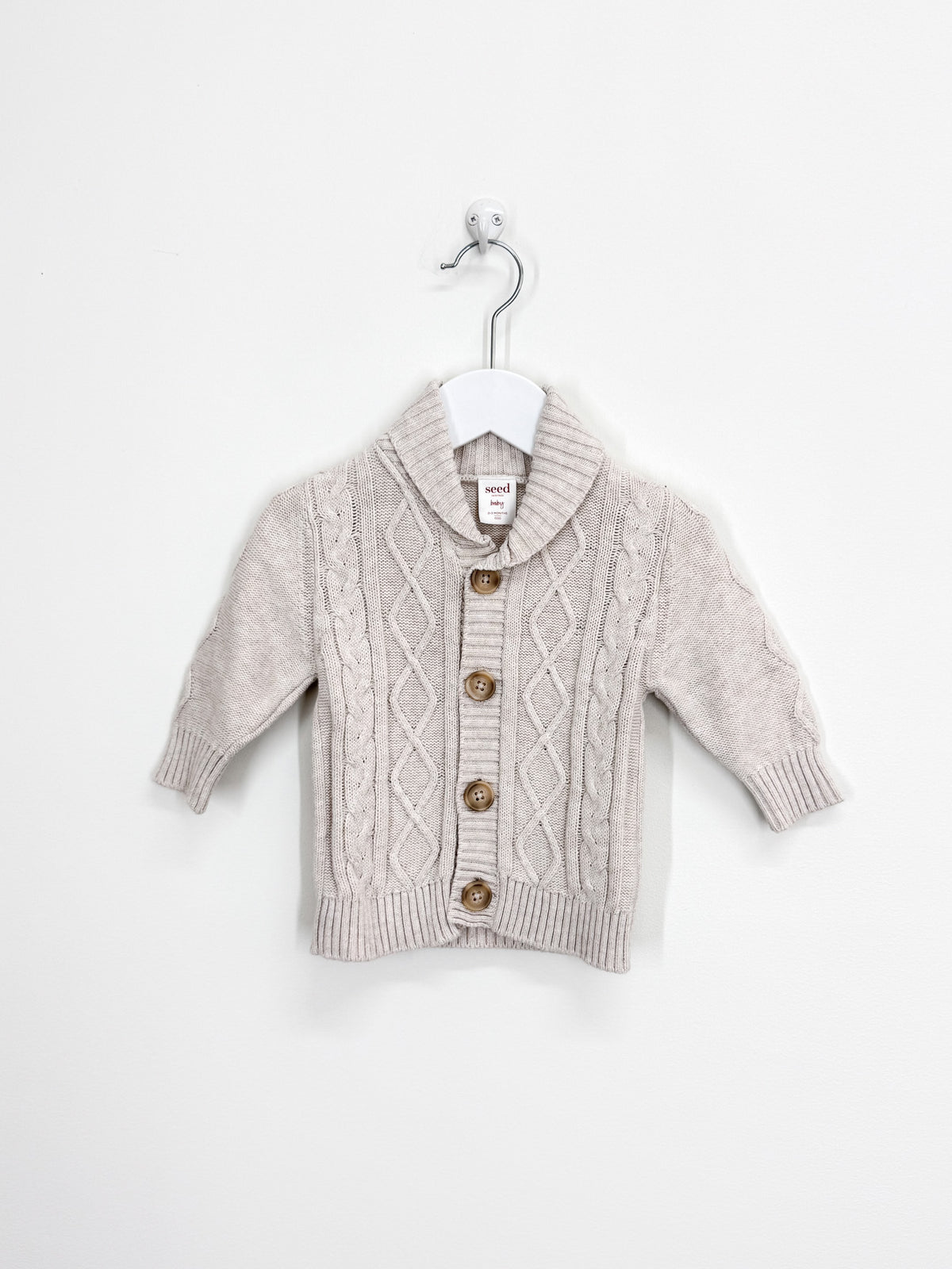 Seed Heritage shawl neck knit cardigan (0-3m)