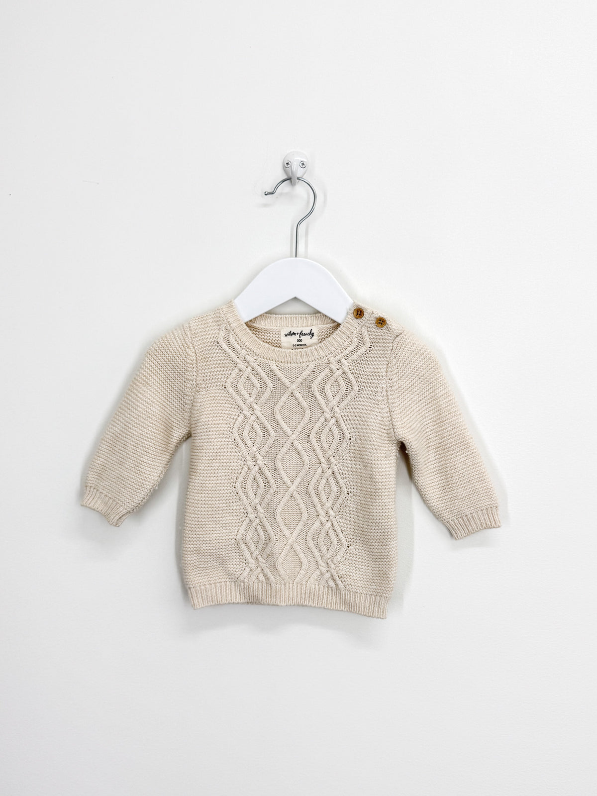 Wilson & Frenchy cable knitted jumper (0-3m)