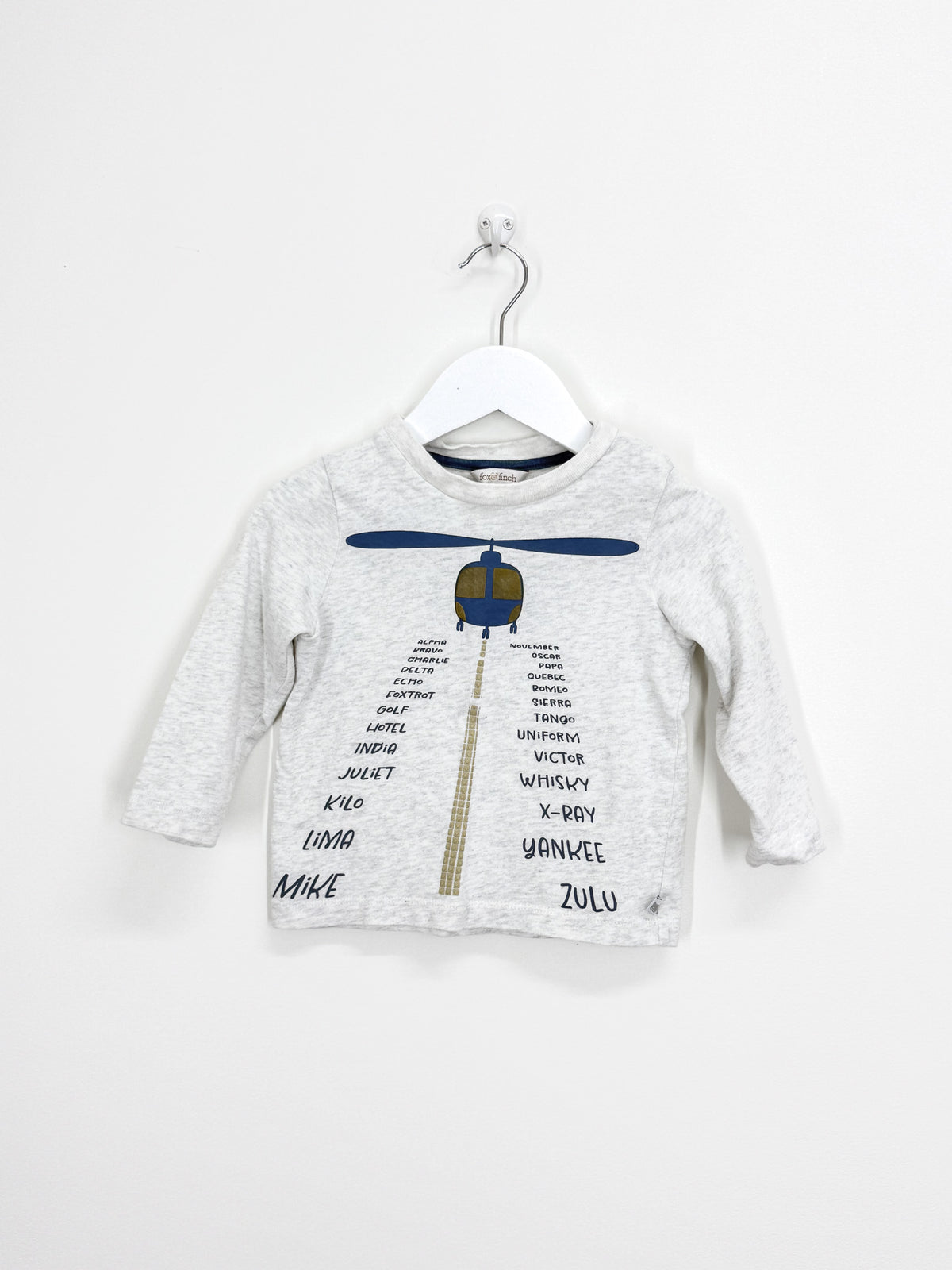 Fox & Finch long sleeve helicopter tee (18-24m)
