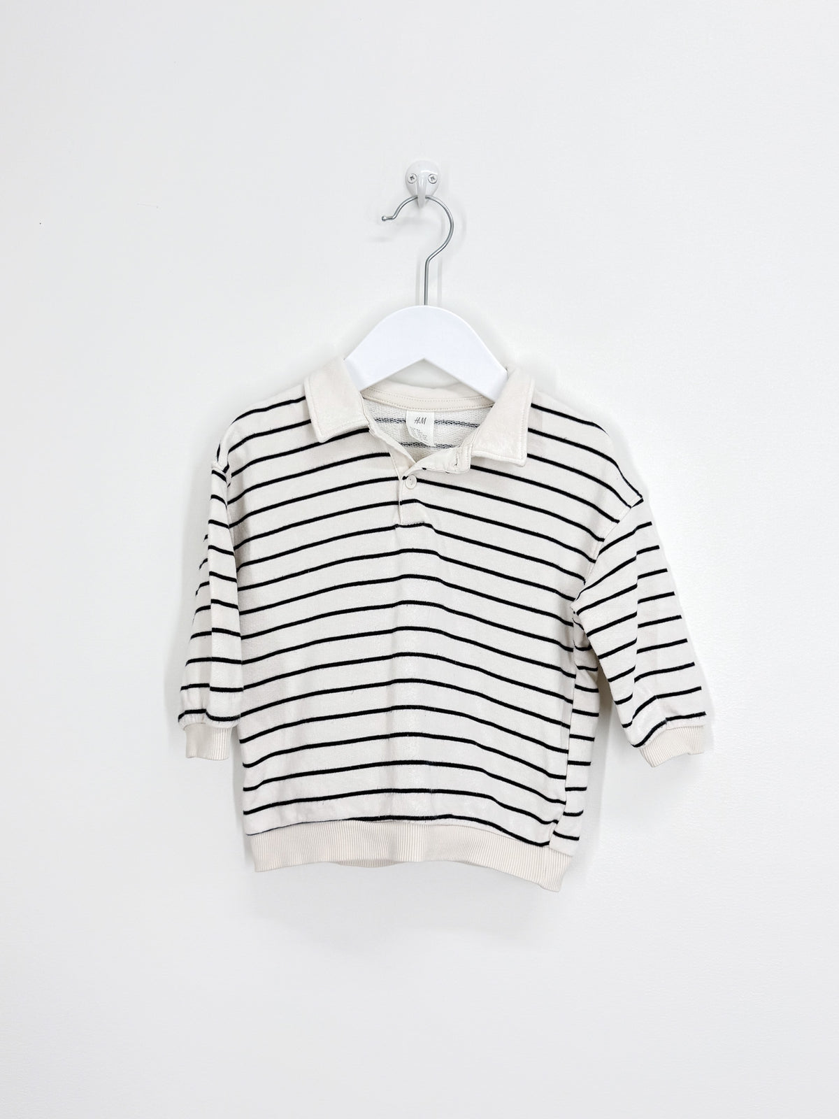 H&M striped polo sweatshirt (12-18m)
