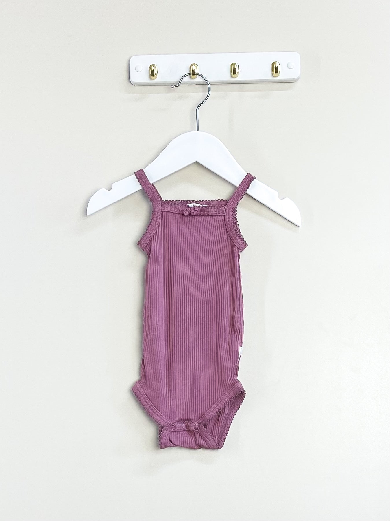 Jamie Kay organic ribbed singletsuit - lilium (6-12m)