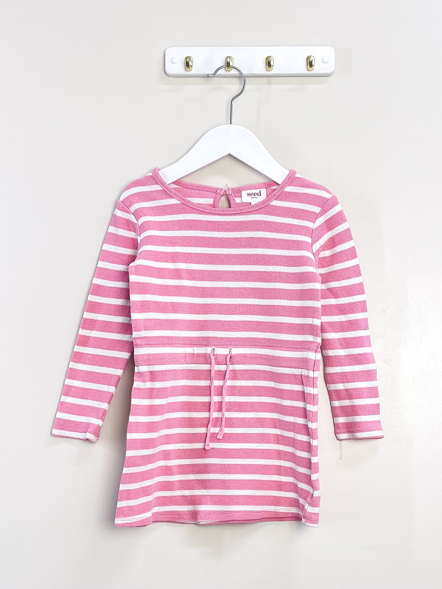 Seed striped terry dress (5y)
