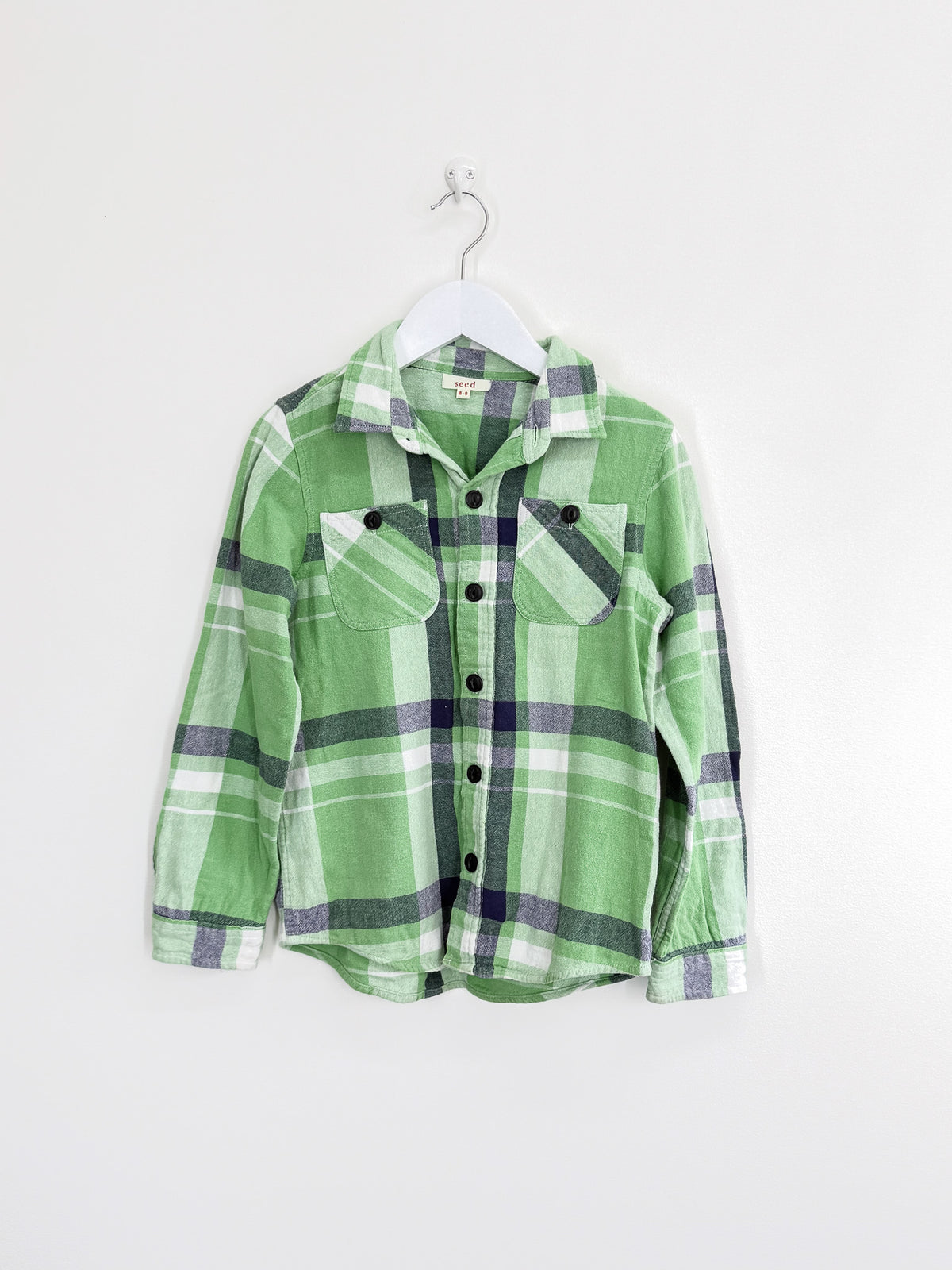 Seed Heritage plaid long sleeve shirt (8-9y)