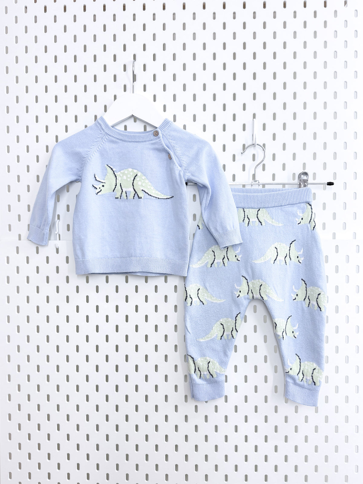 Dymples dino knit set (6-12m)