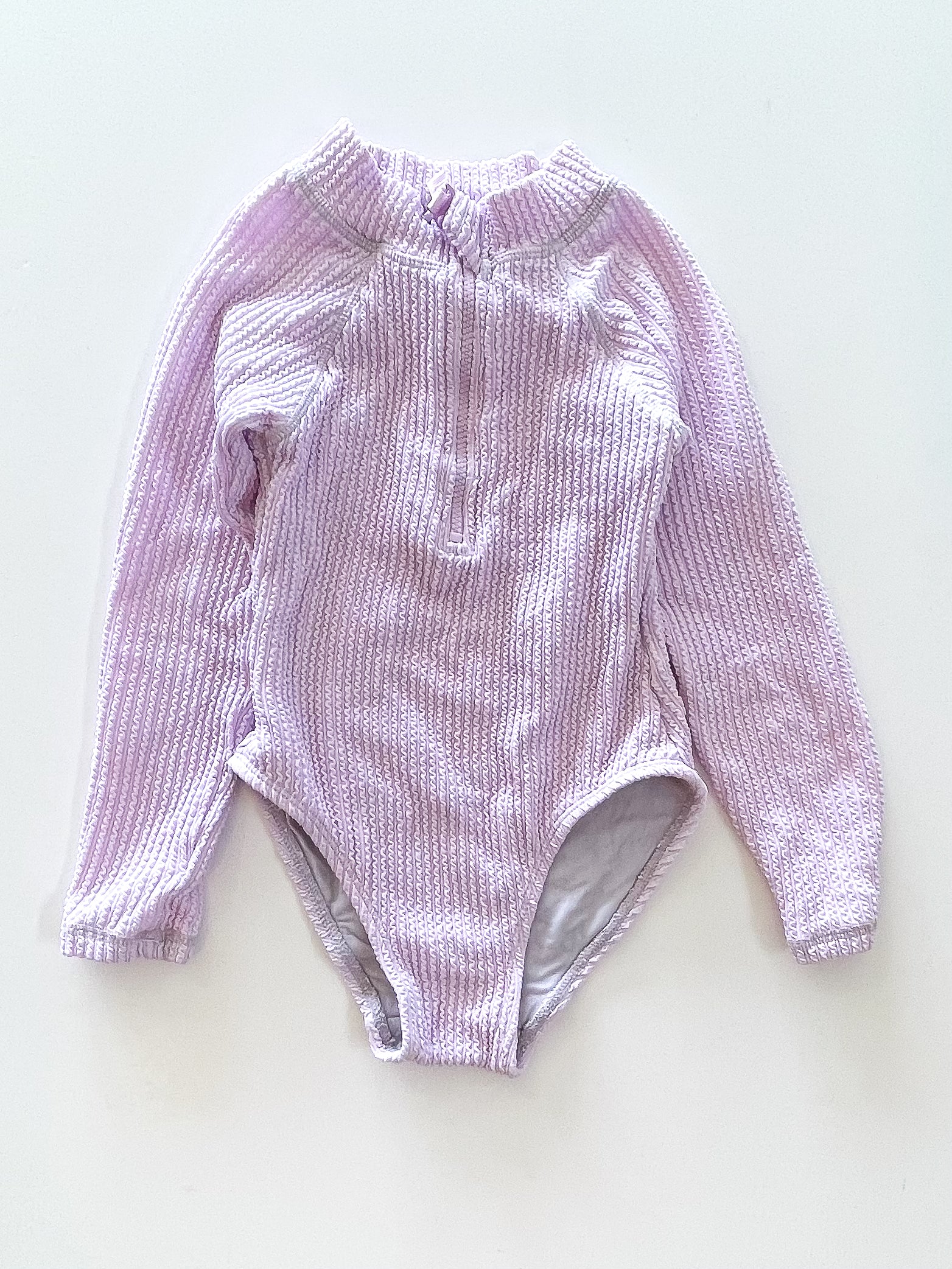 Cotton On Kids lilac textured swimsuit (3y)