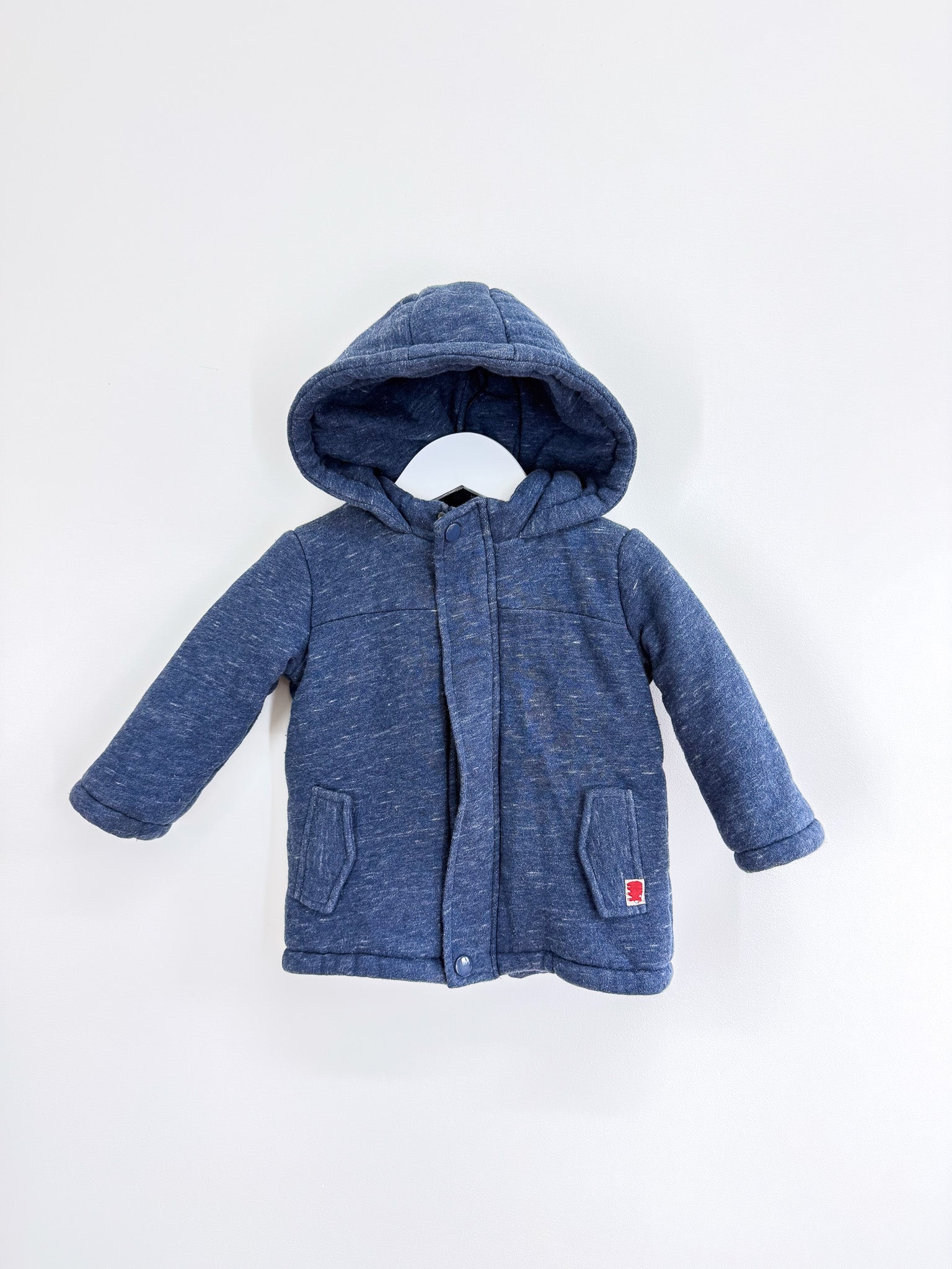 Teeny Weeny padded jersey jacket - denim marle (12m)