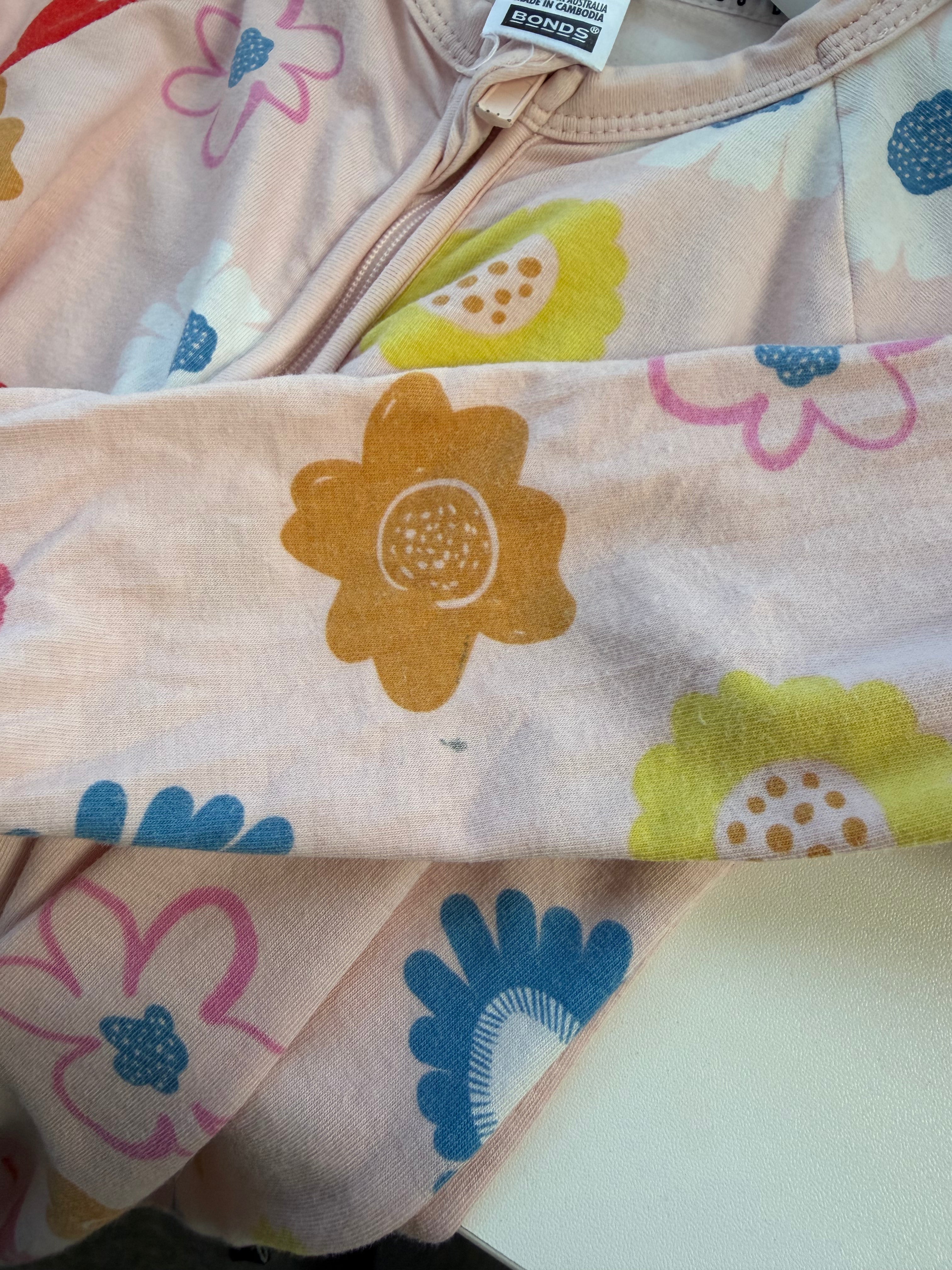 Bonds wondersuit - wildflowers pink (18-24m)