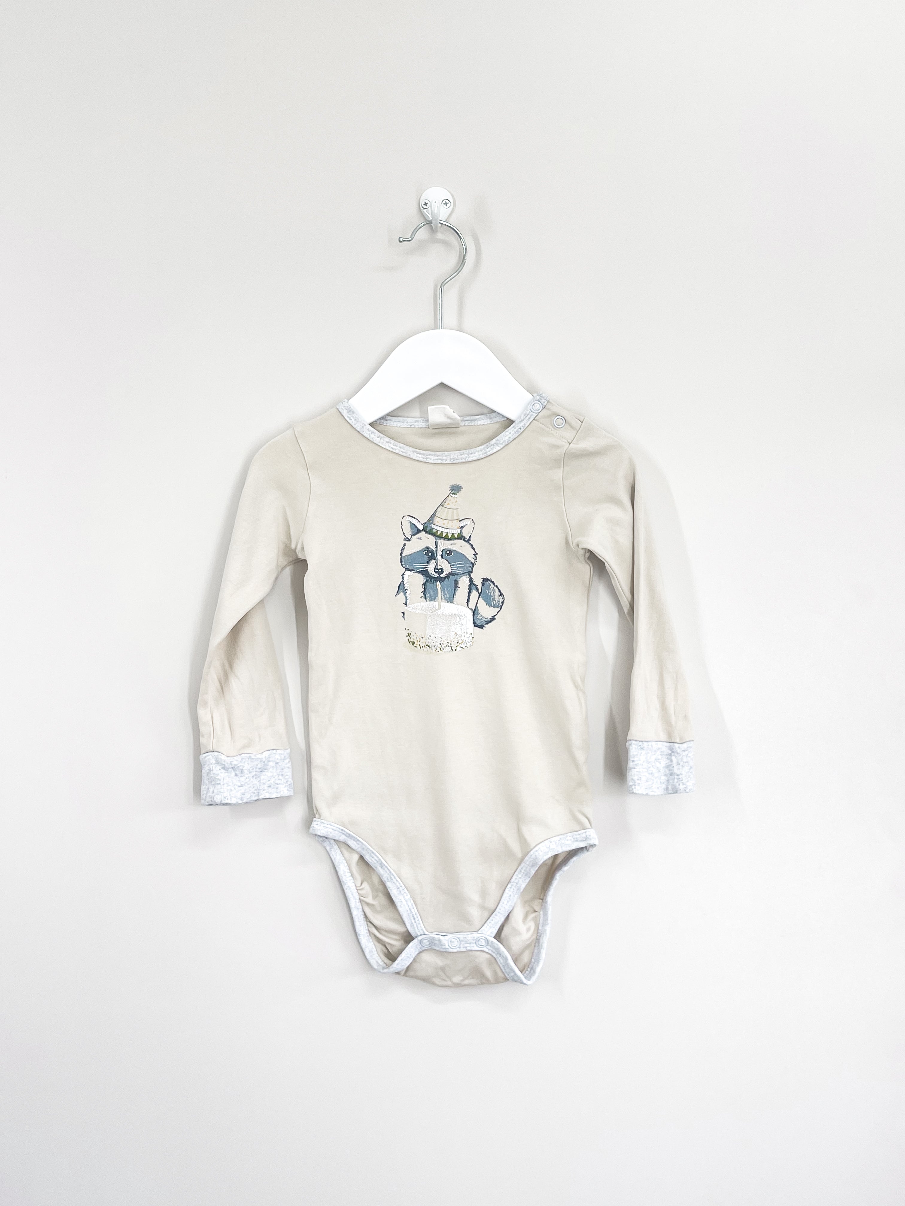 Milly & Milo organic racoon bodysuit (12-18m)