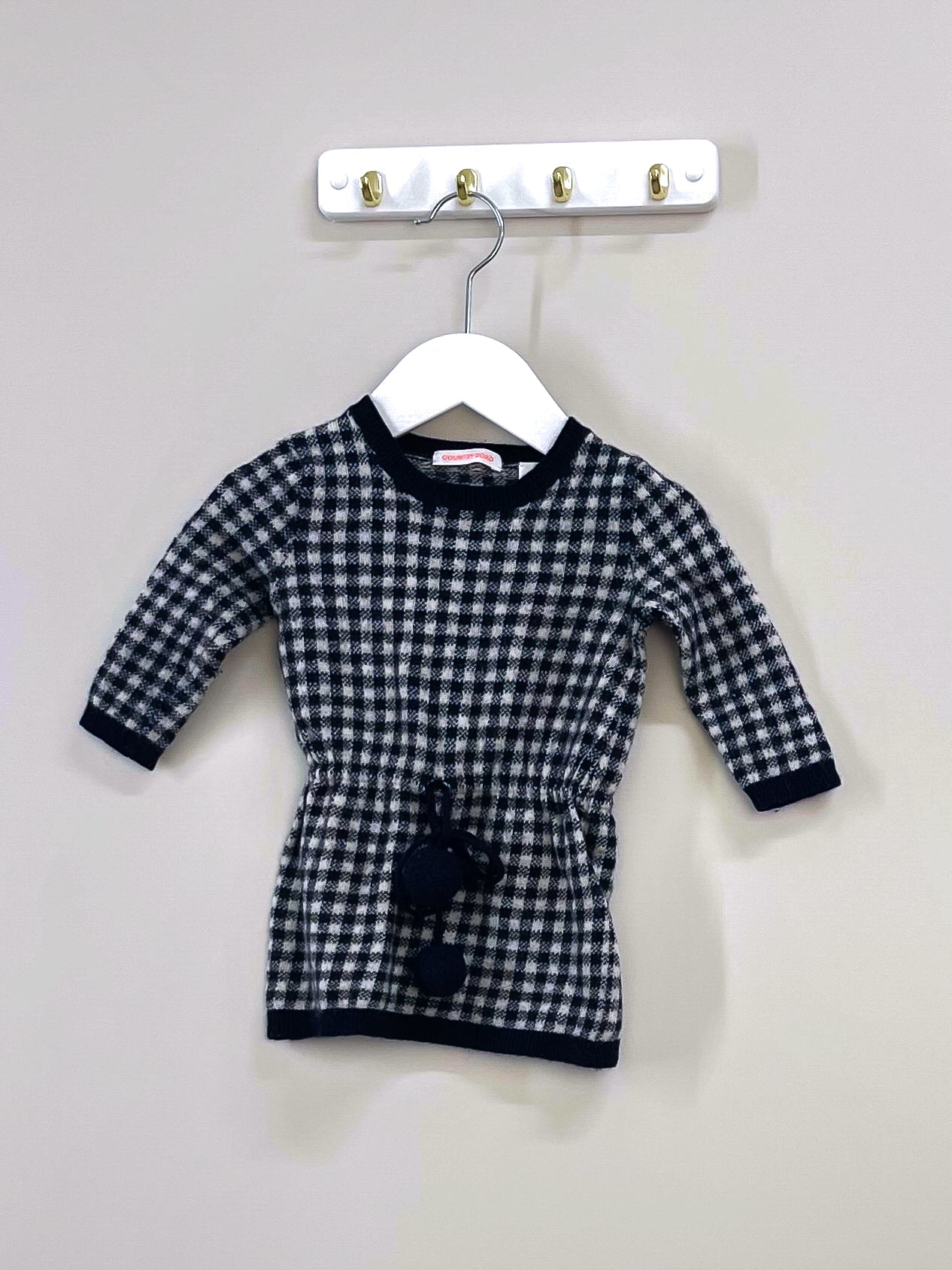 Country Road wool blend check dress (6-12m)