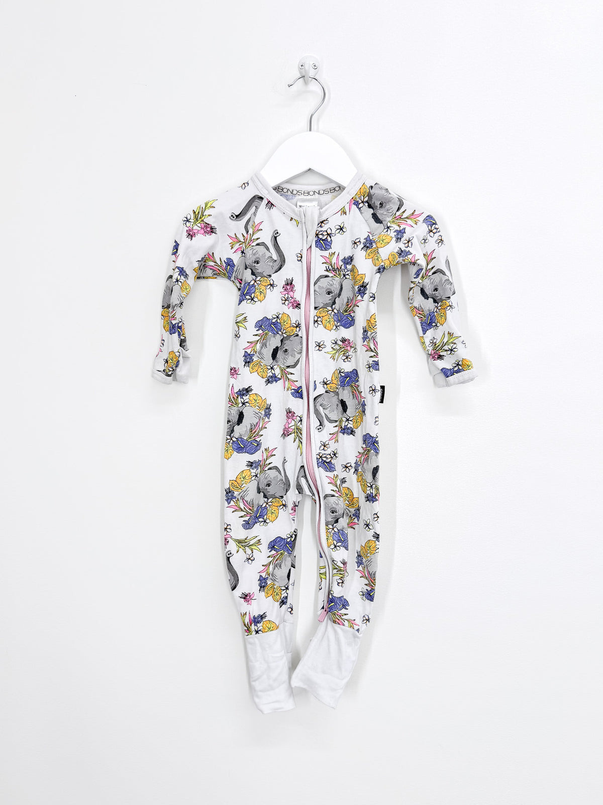 Bonds wondersuit - tropical elephant (6-12m)
