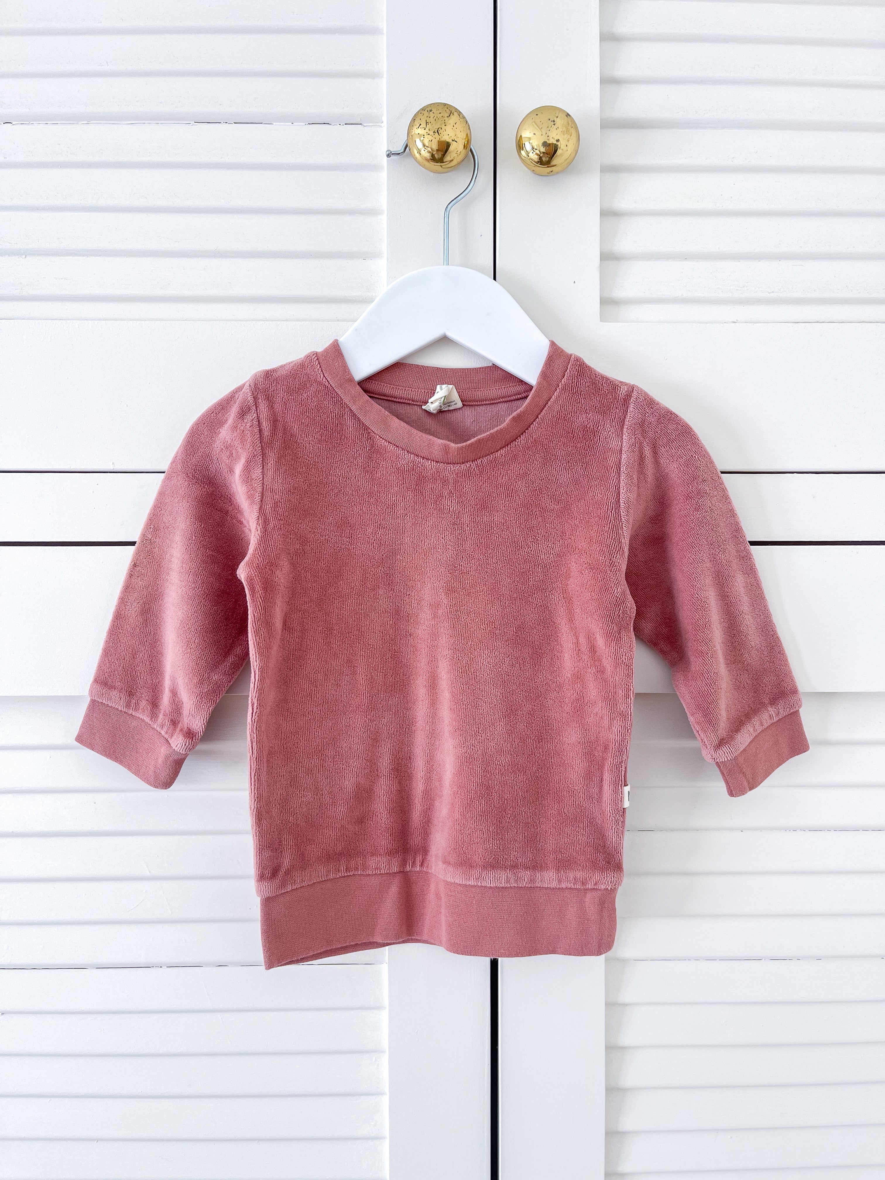 Nature Baby organic velour sweatshirt (6-12m)