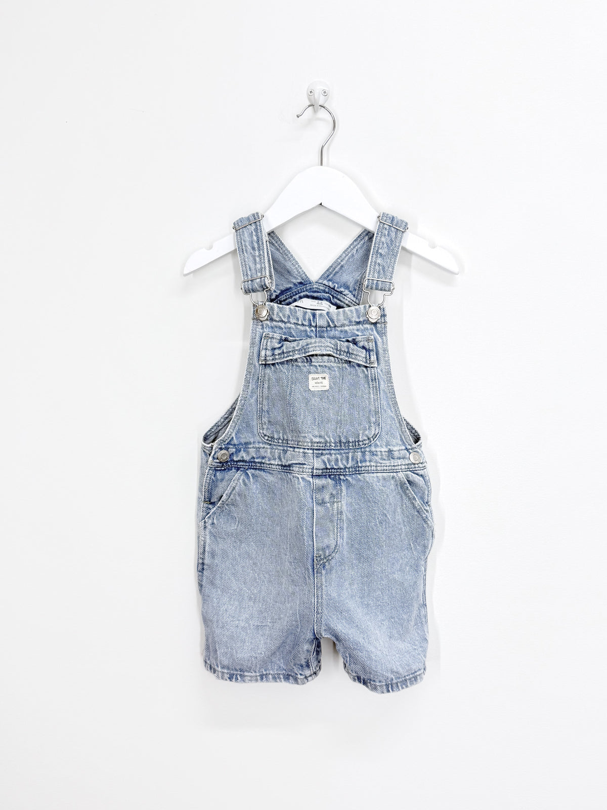Zara denim light wash shortalls (2-3y)