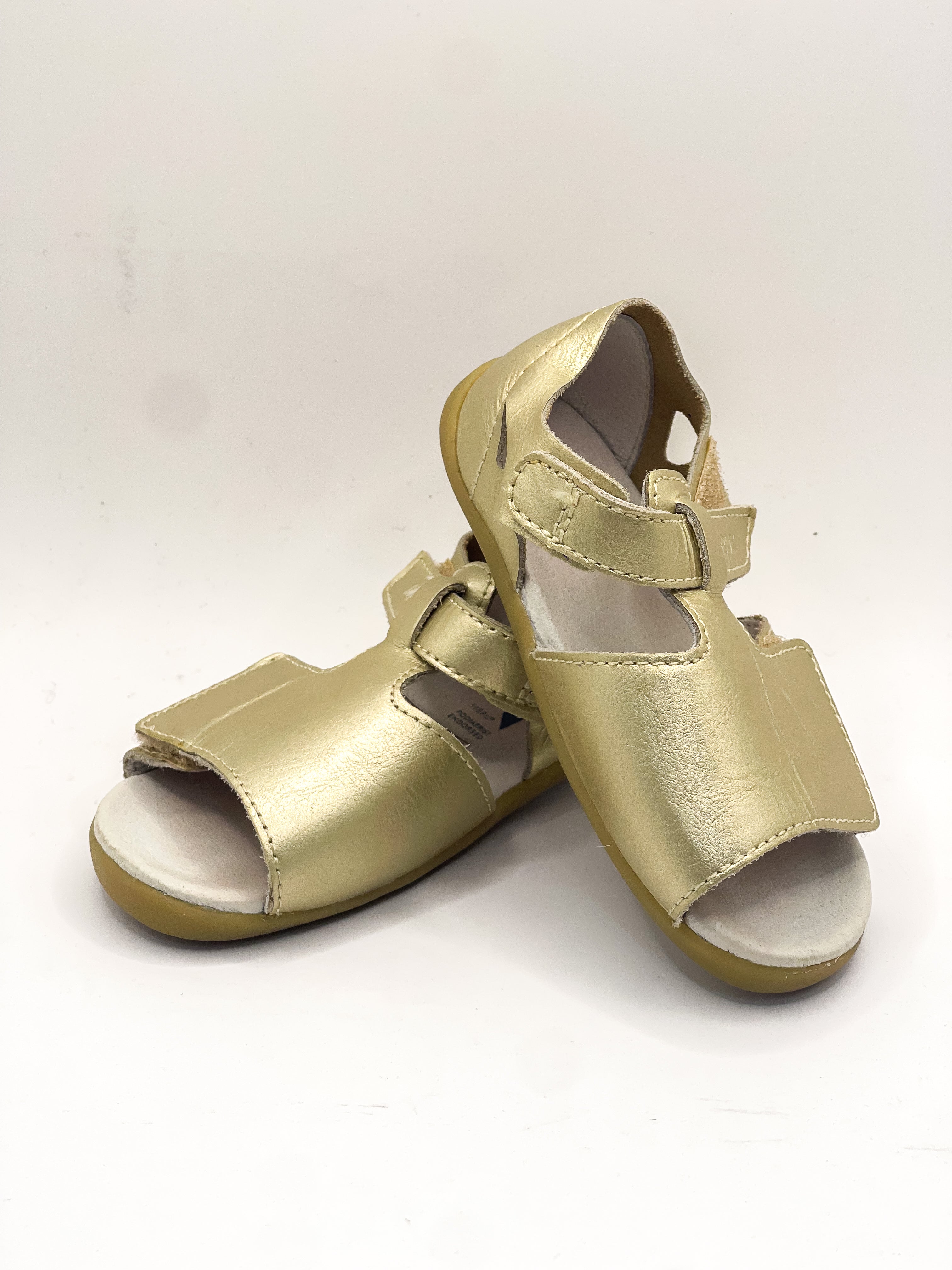 Bobux step up mirror open sandal - misty gold (21EU)