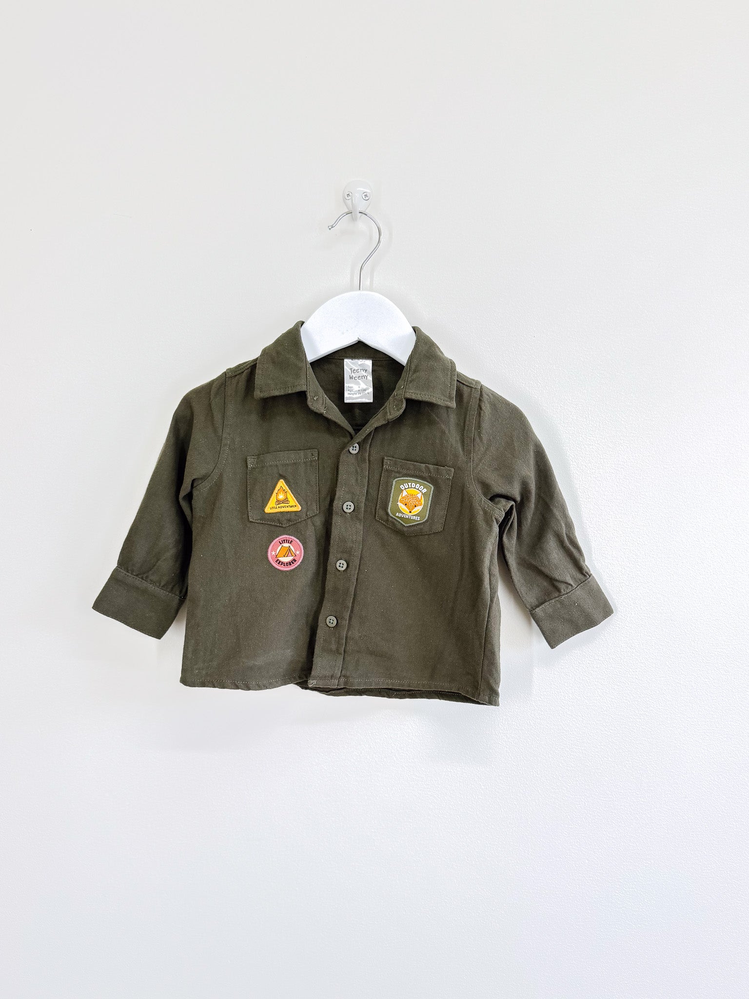 Teeny Weeny outdoor adventures badge shirt (6-12m)