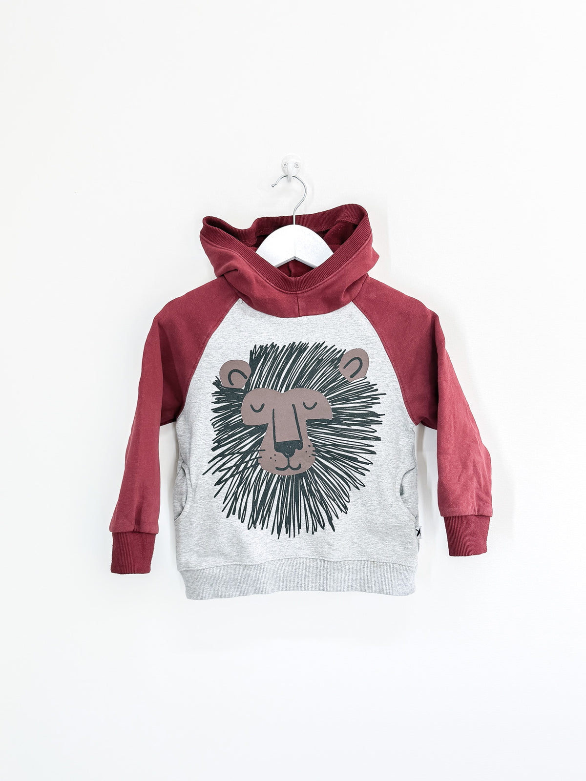 Minti wild lion furry hoodie (4y)