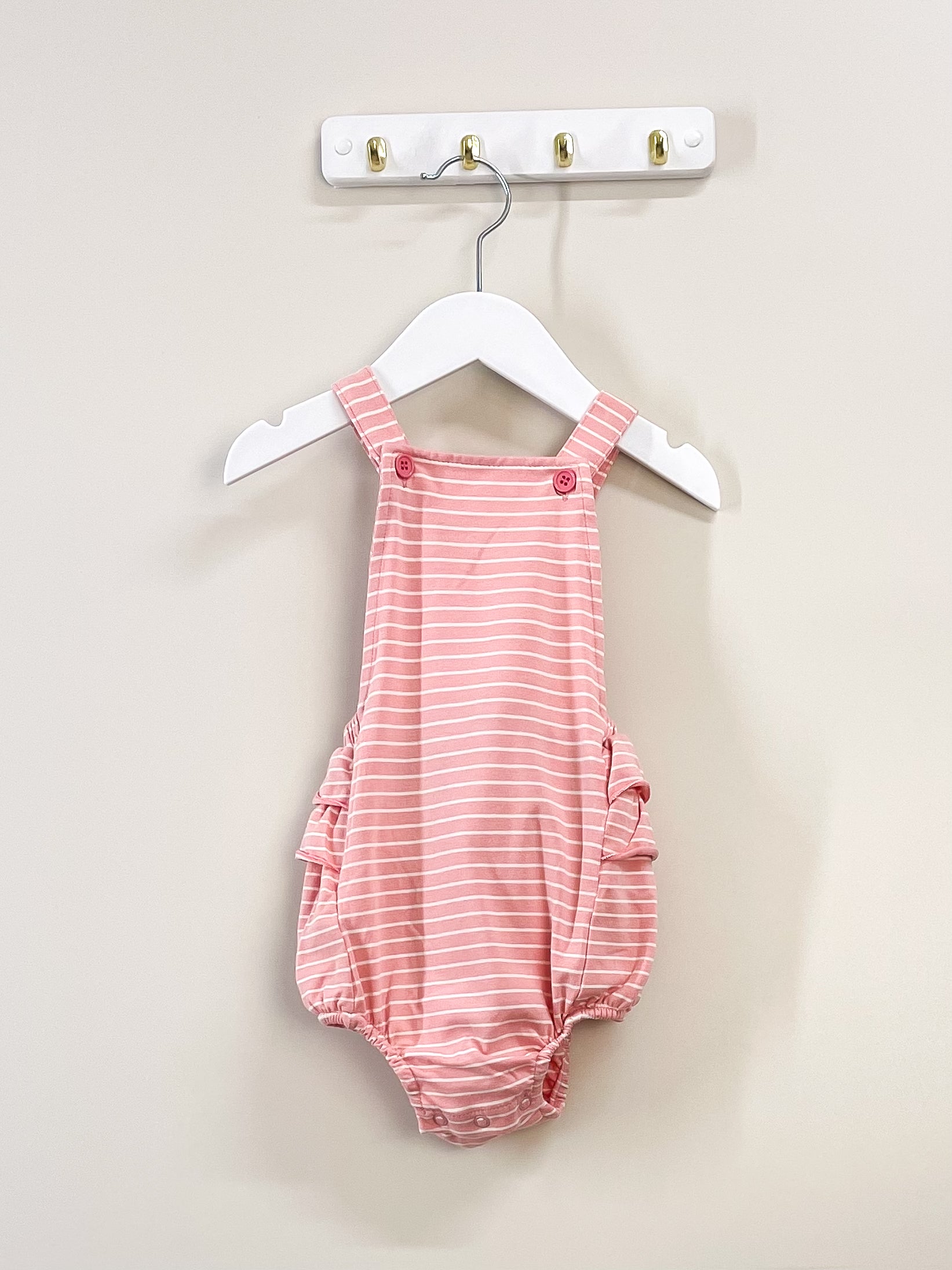 BNWT Teeny Weeny stripe frill romper (12-18m)
