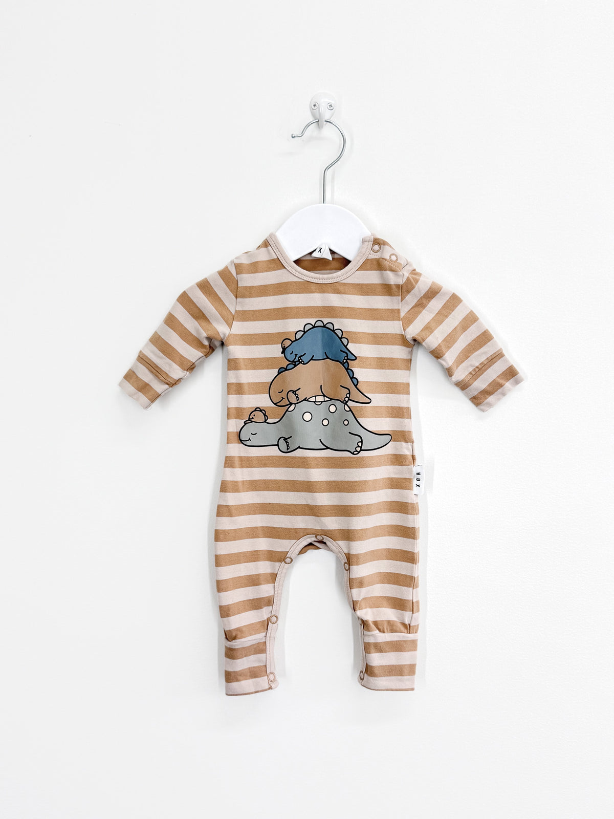 Hux organic sleeping dinos zipsuit (0-3m)