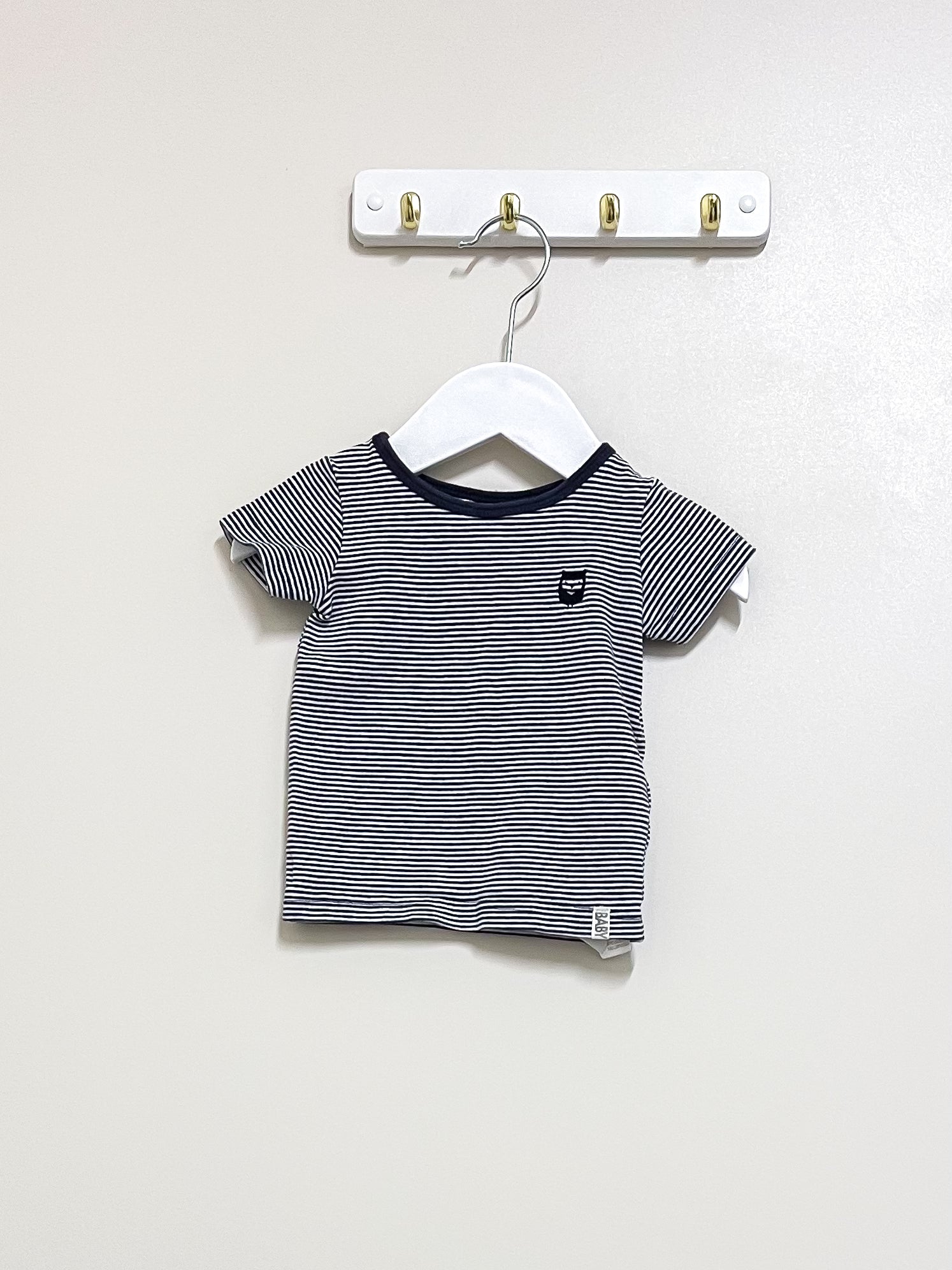 Cotton On Kids striped tee (0-3m)
