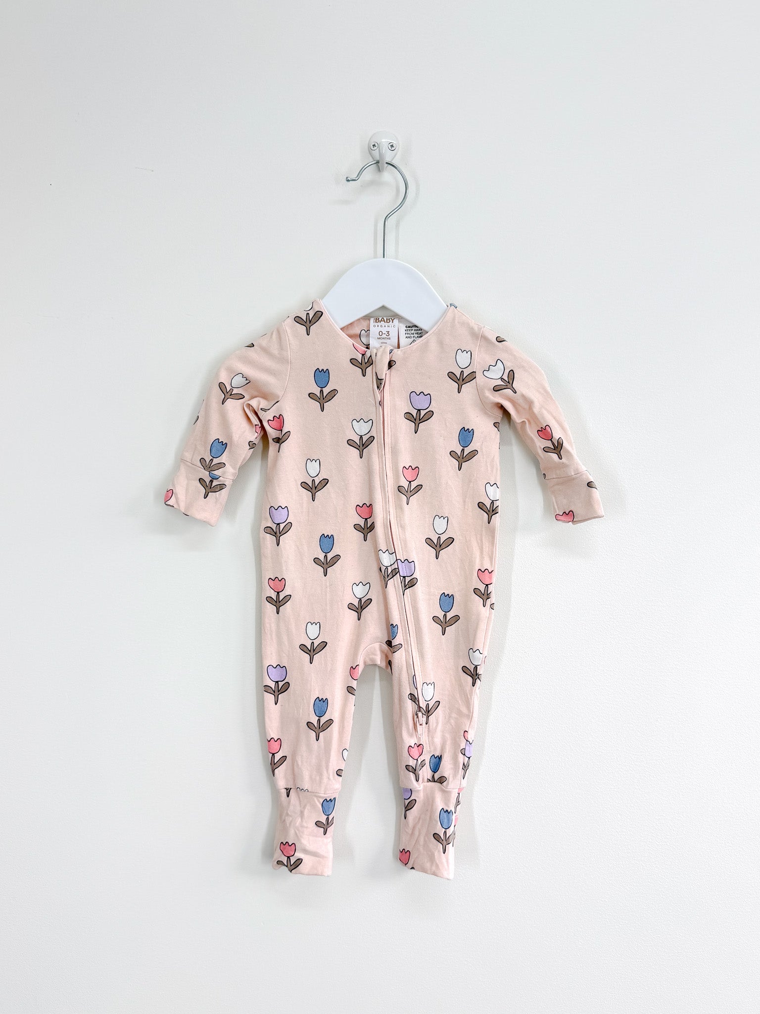 Cotton On Kids tulip zipsuit (0-3m)