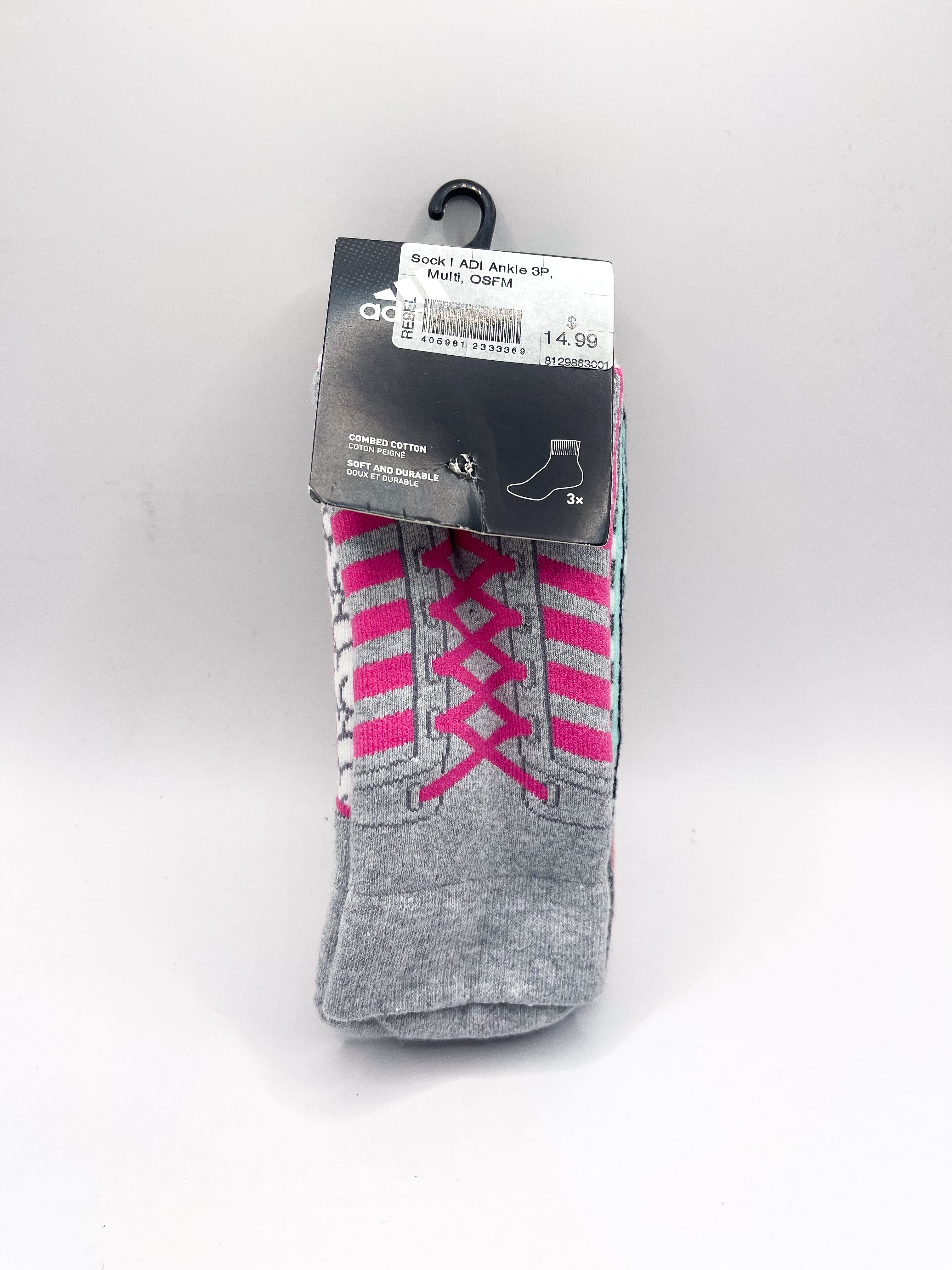 BNWT Adidas 3 pack socks (9.5-11.5UK)