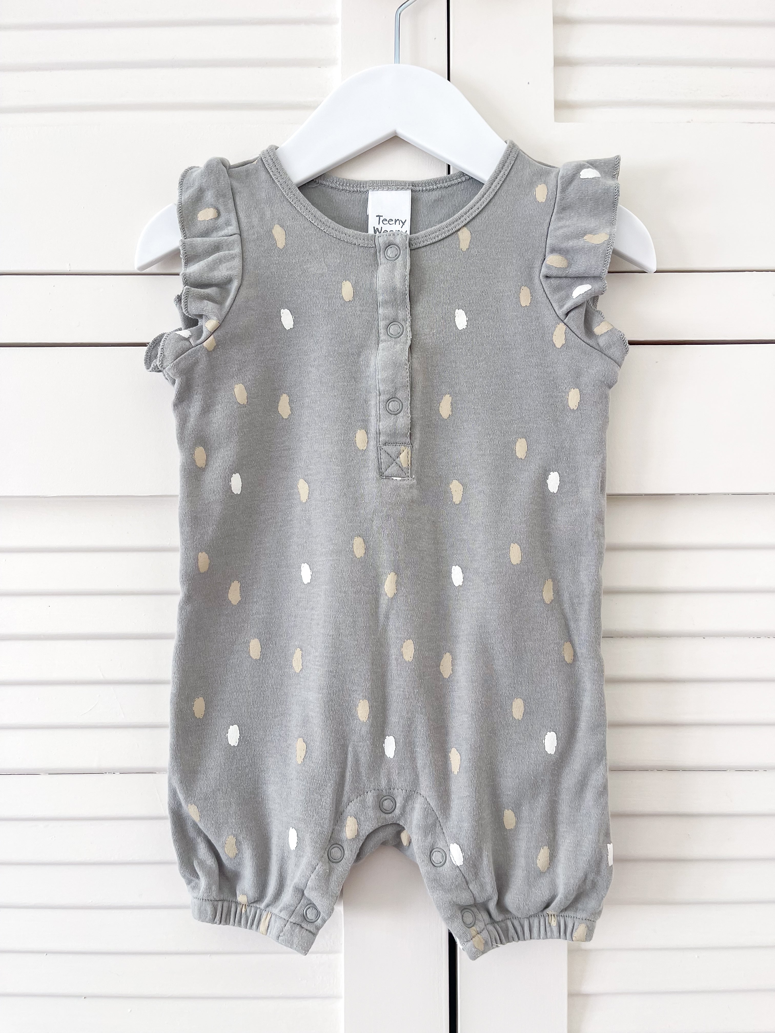 Teeny Weeny frill shortie romper (6-12m)