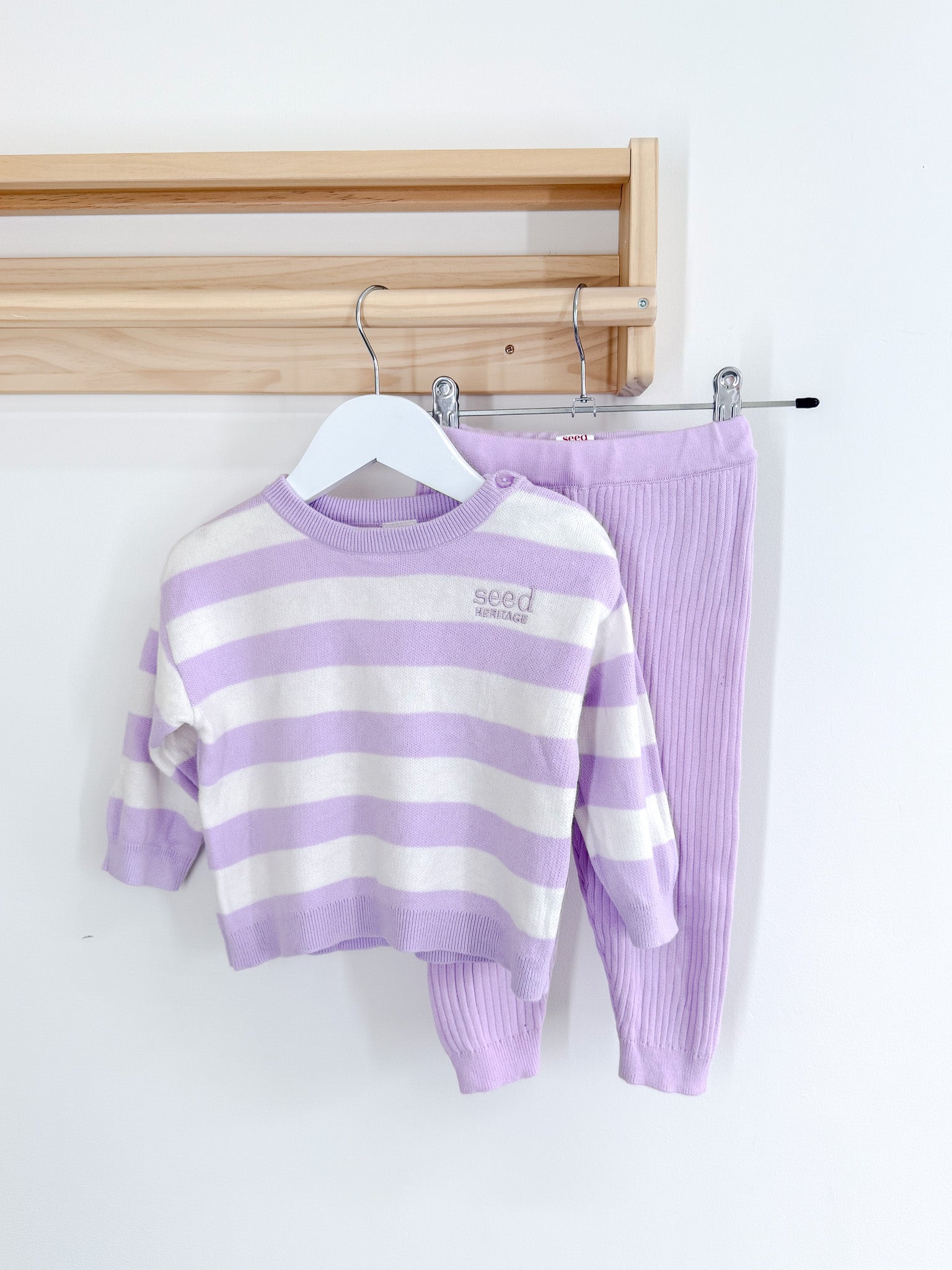 Seed lilac knit set (12-18m)