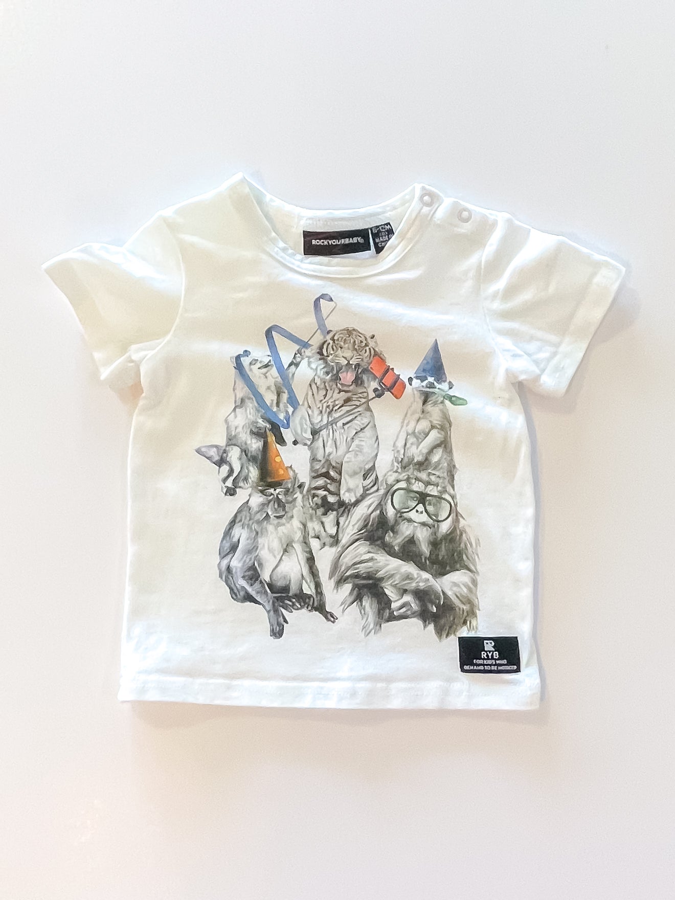 Rock Your Baby animal party tee (6-12m)