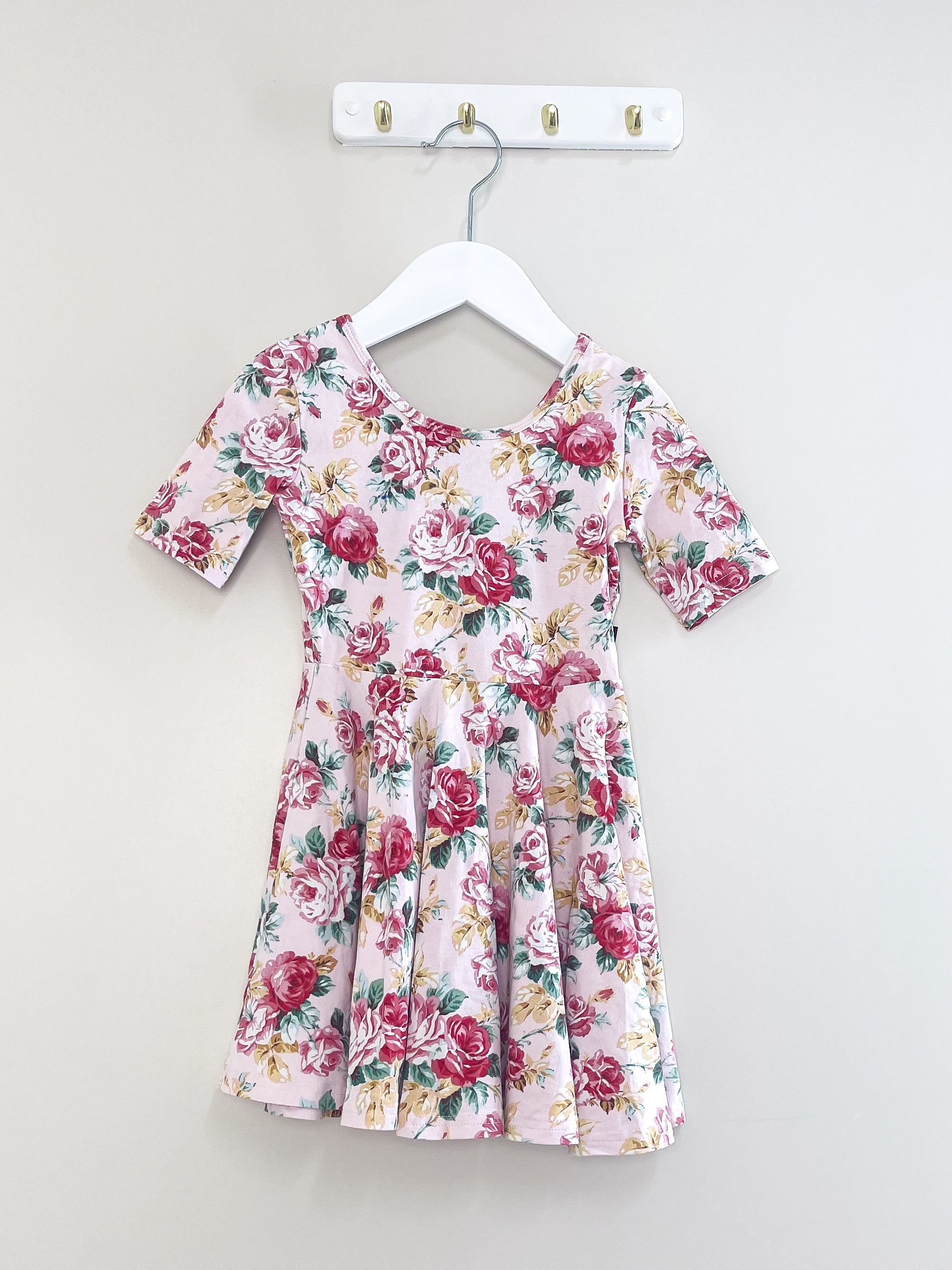Rock Your Kid waisted dress - roses (3y)