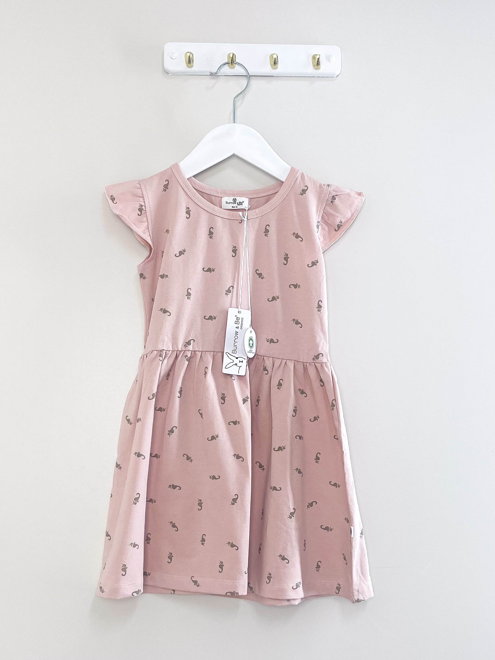 BNWT Burrow & Be organic seahorse dress (4y)
