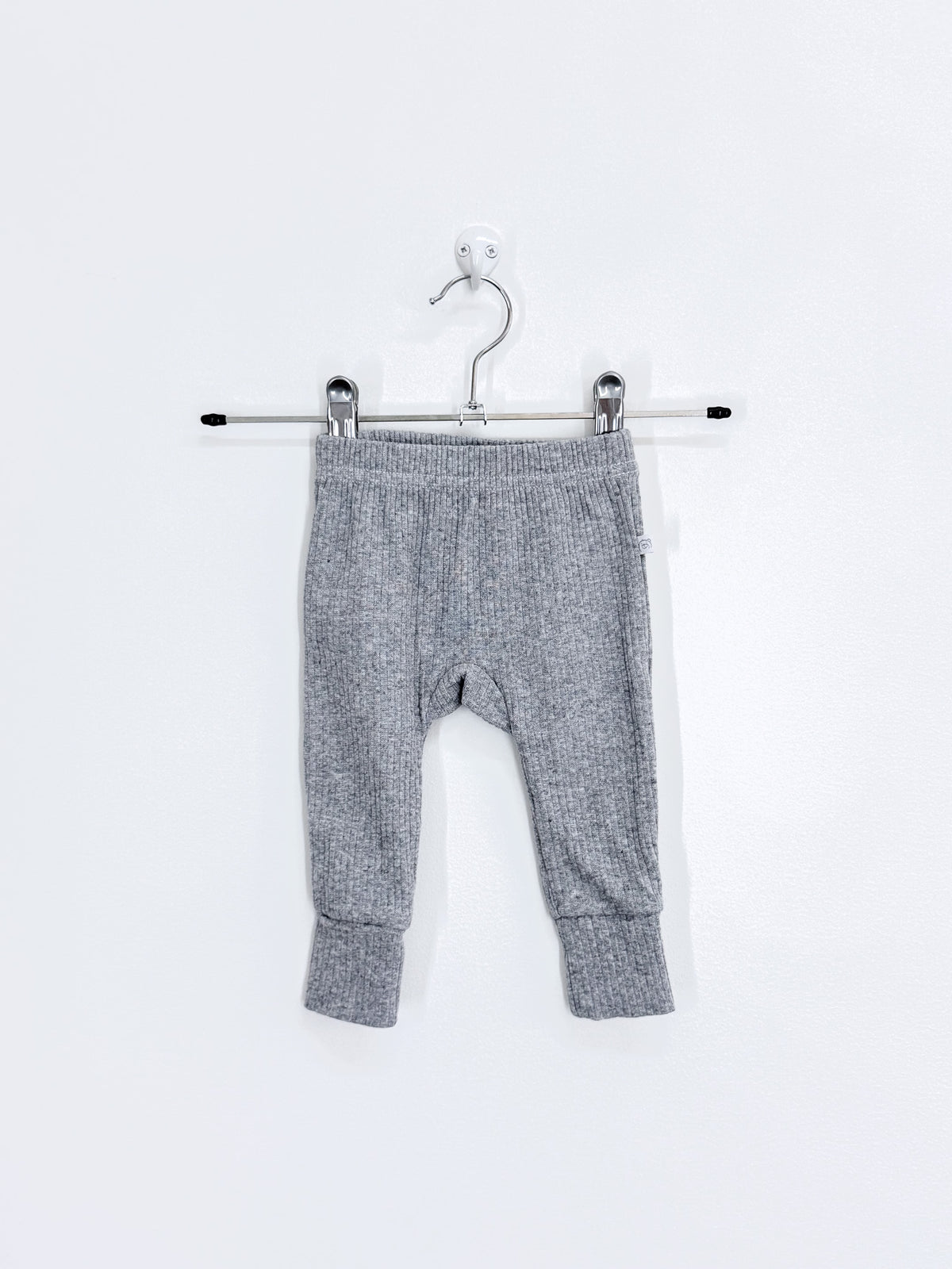 Teeny Weeny rib leggings - grey (0-3m)