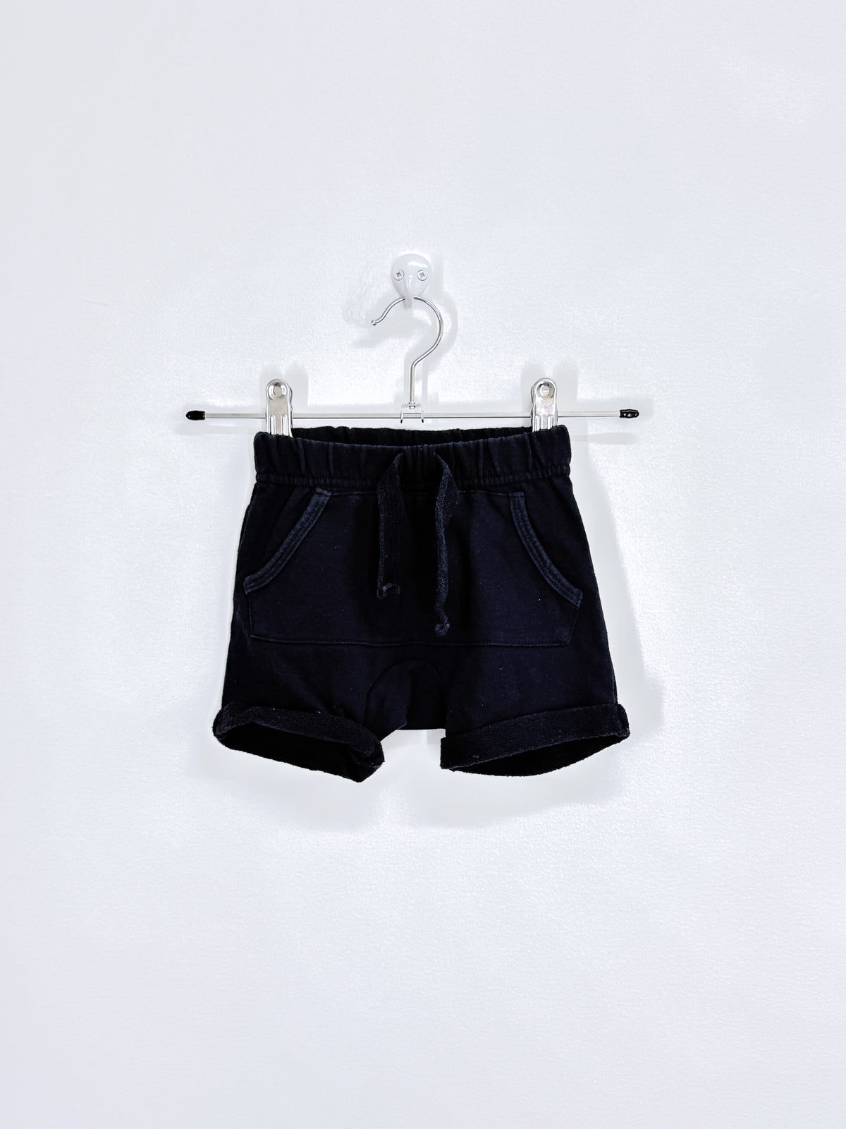 Teeny Weeny cotton pocket shorts - navy (3-6m)