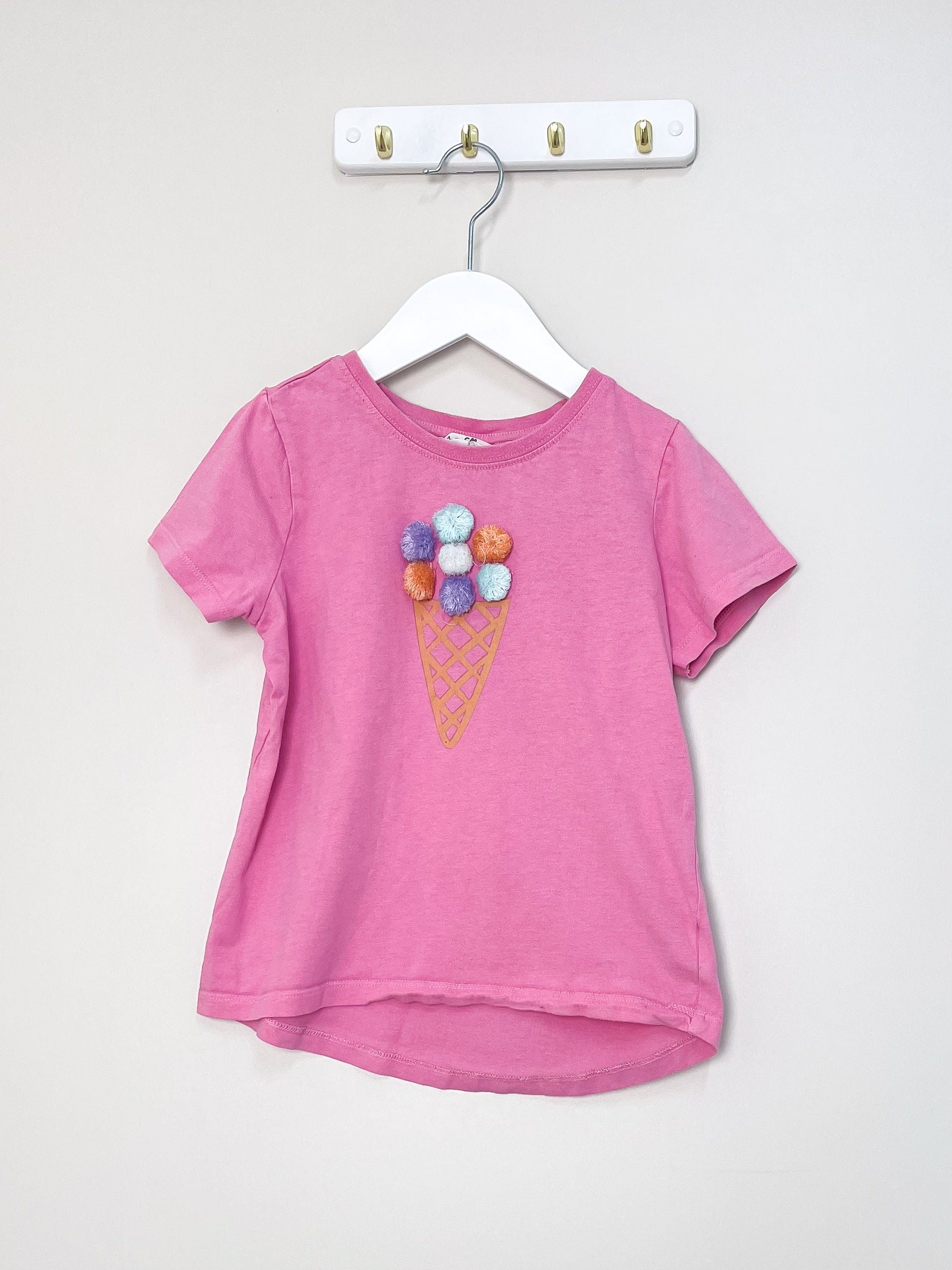 Mac & Ellie ice cream pom pom tee (8y)