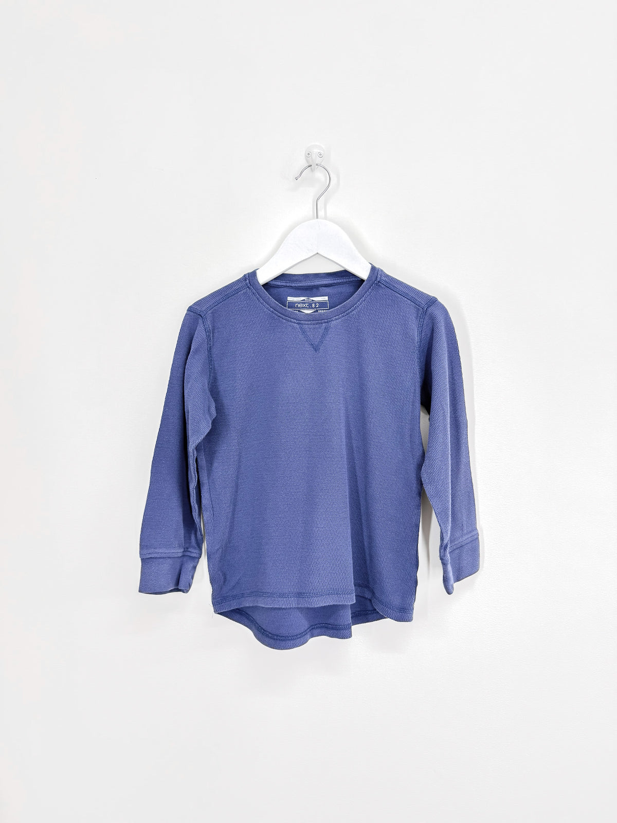 Next long sleeve textured tee - blue (5-6y)