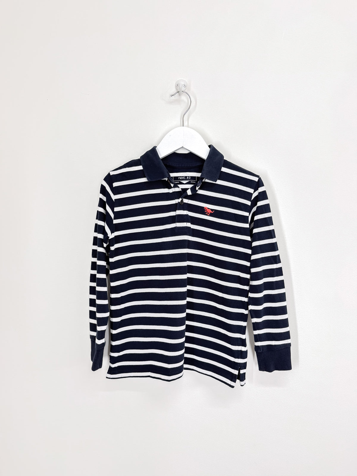 Next long sleeve striped polo shirt (6-7y)