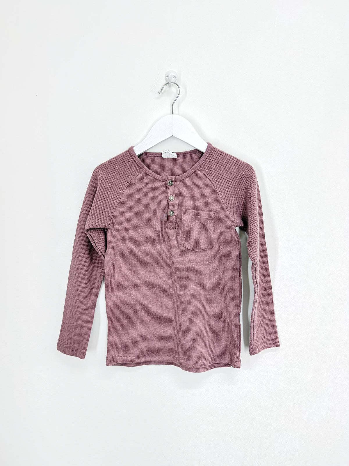 Cotton On Kids long sleeve waffle henley (6y)
