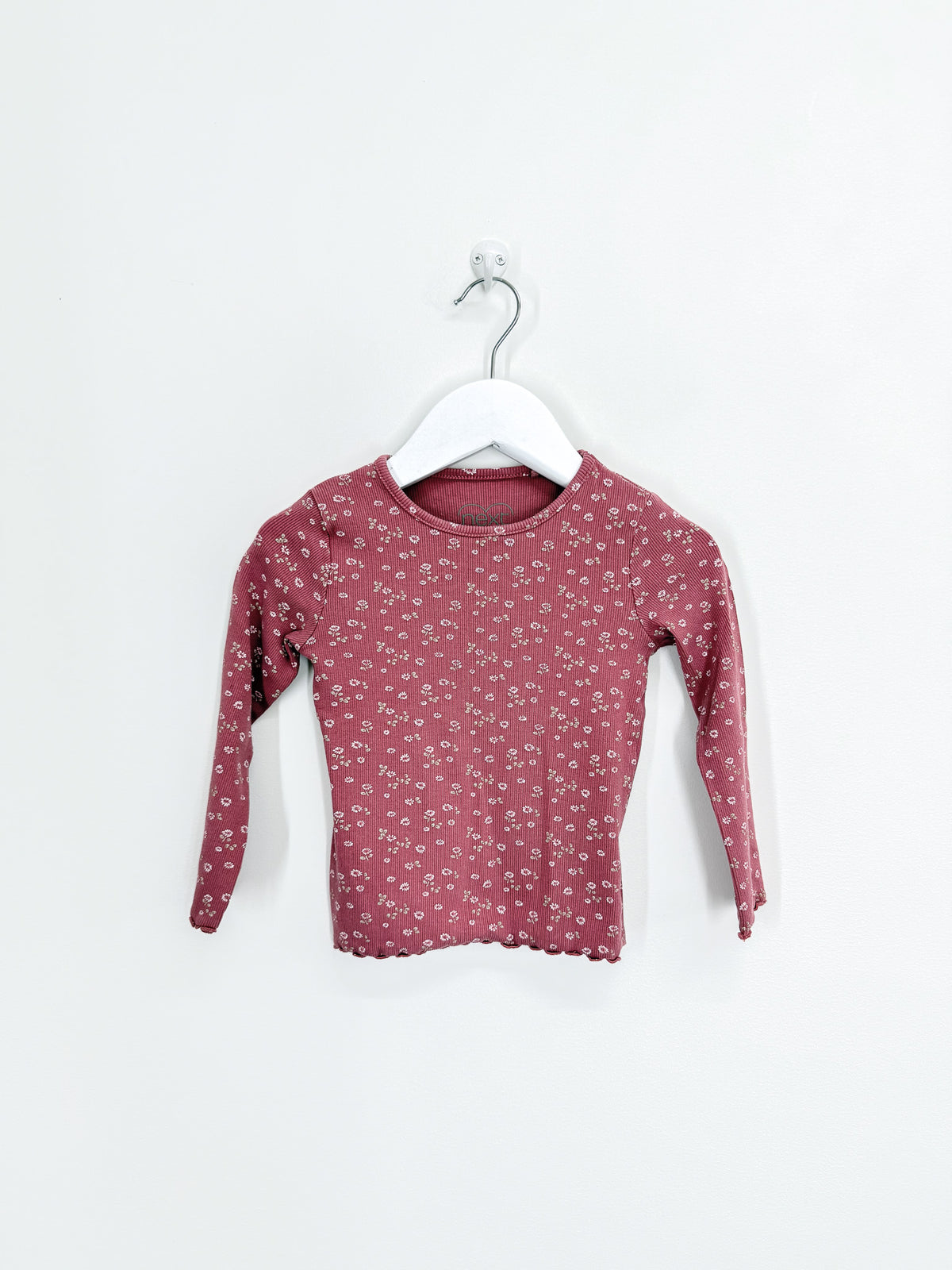 Next long sleeve rib tee - floral (2-3y)