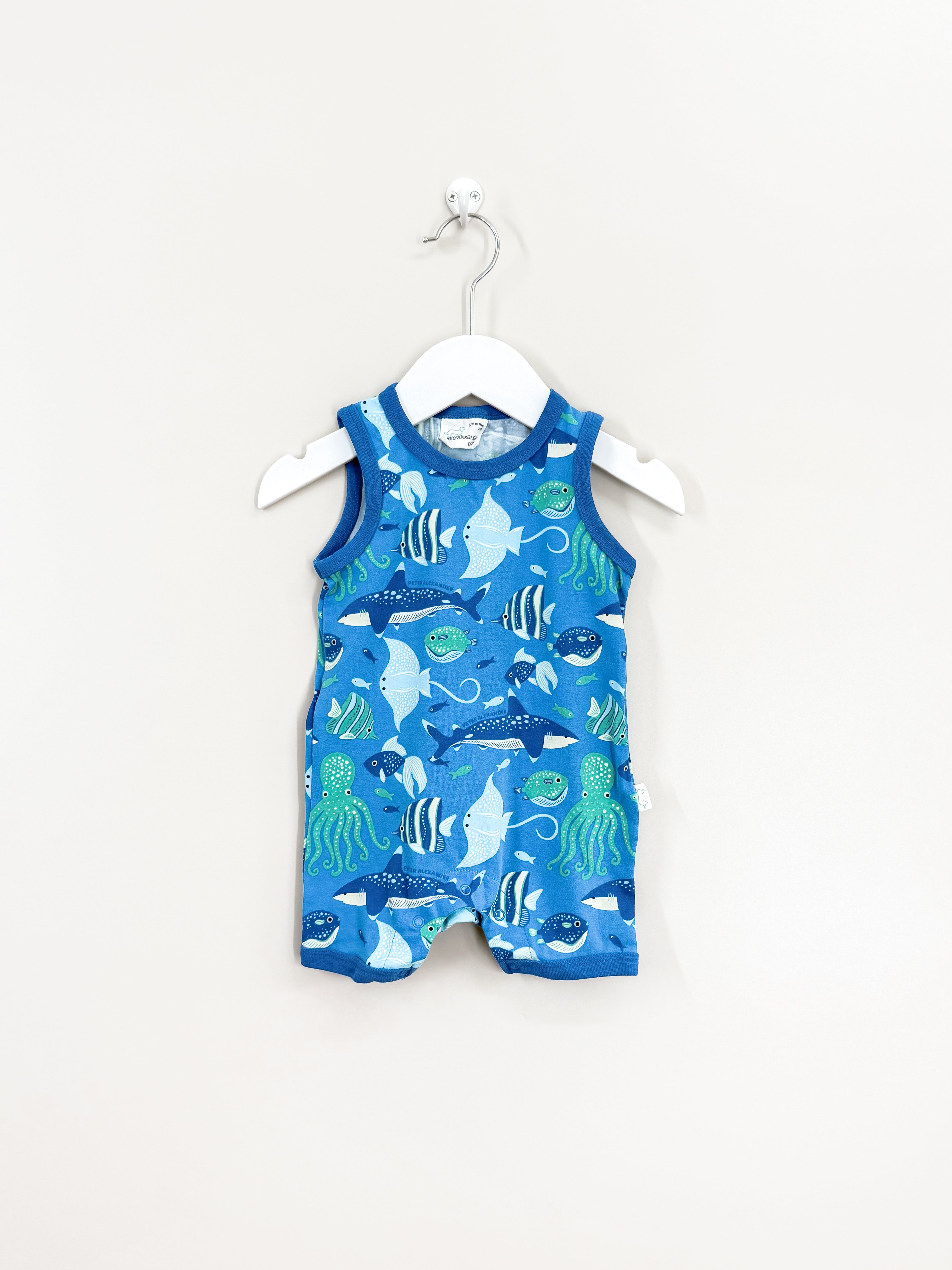 Peter Alexander under the sea singlet romper (3-6m)