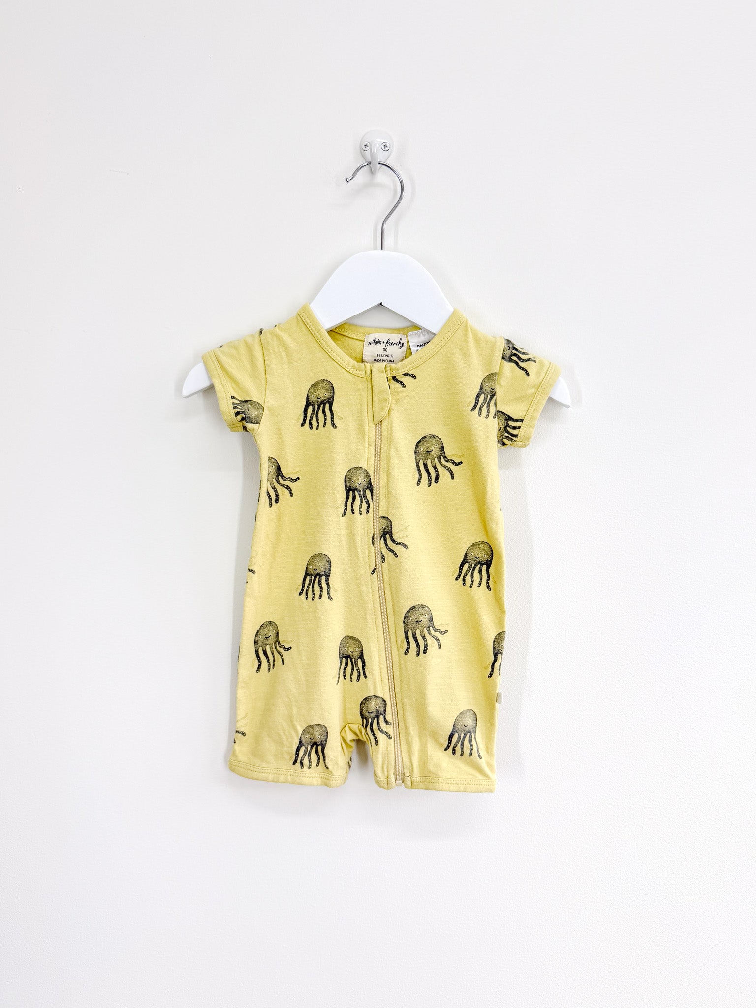 Wilson & Frenchy organic shortie zipsuit - ollie octopus (3-6m)