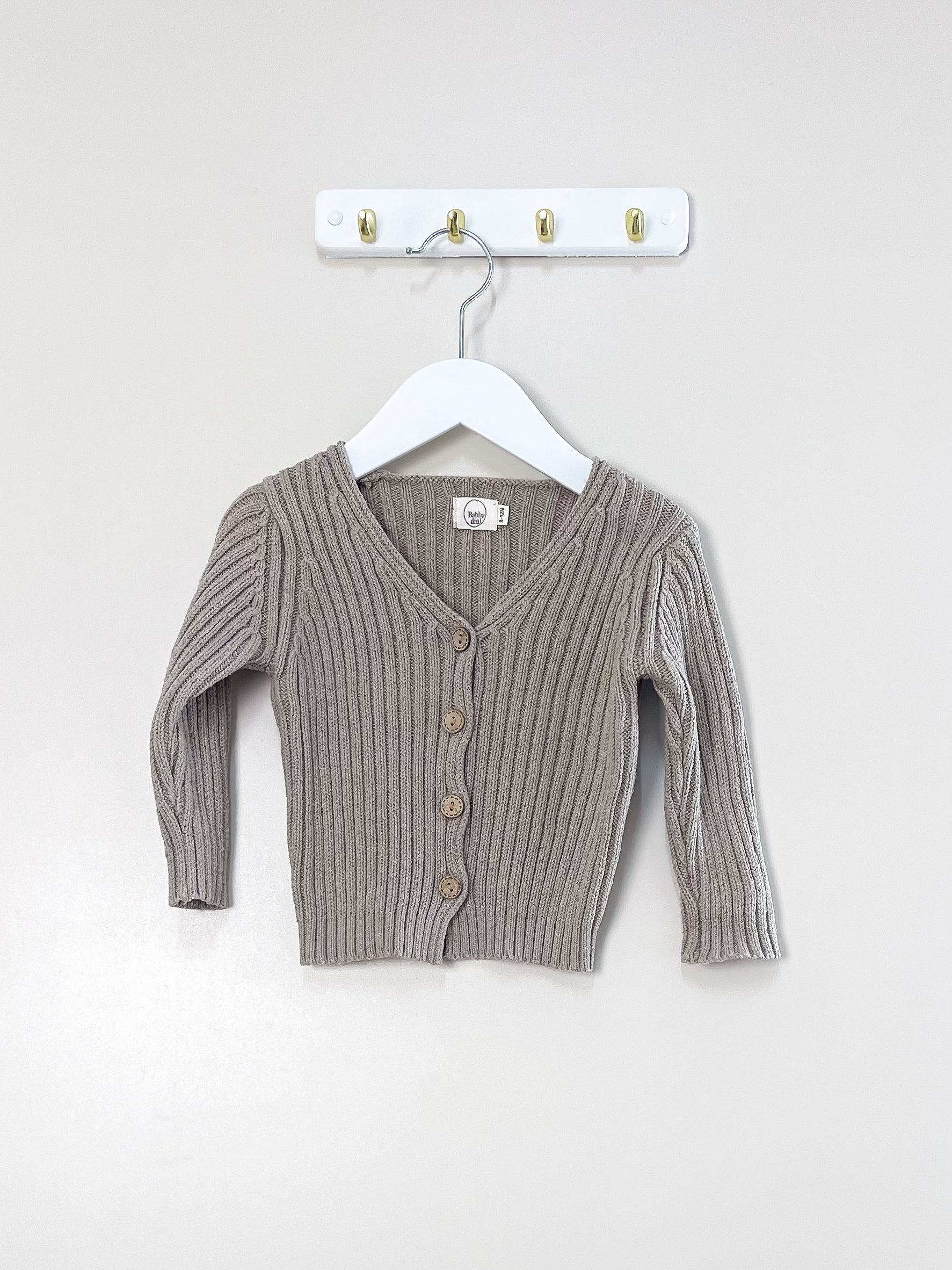 Babbadini ribbed knit cardigan (6-12m)