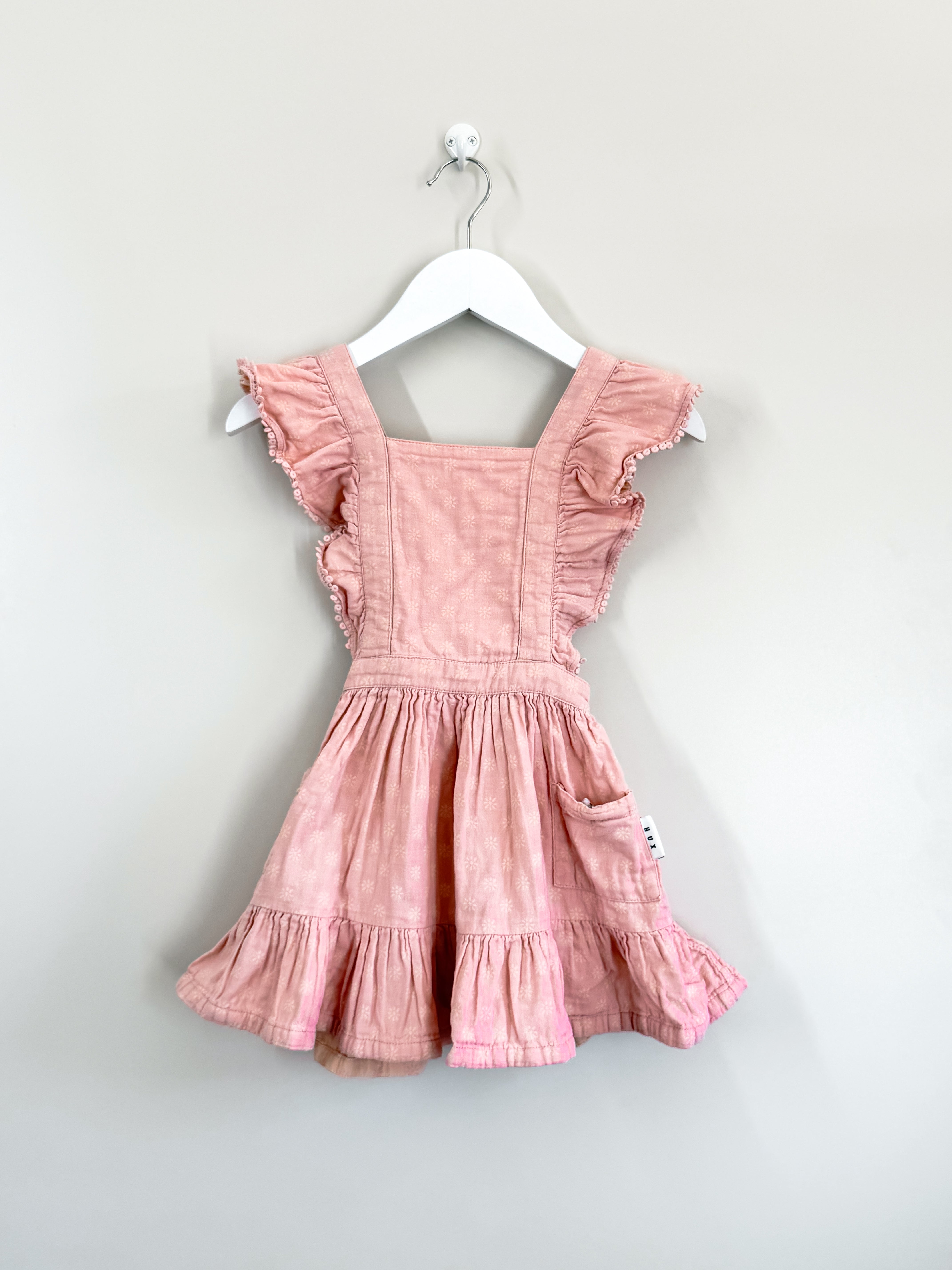 Hux daisy reversible bib dress (18-24m)