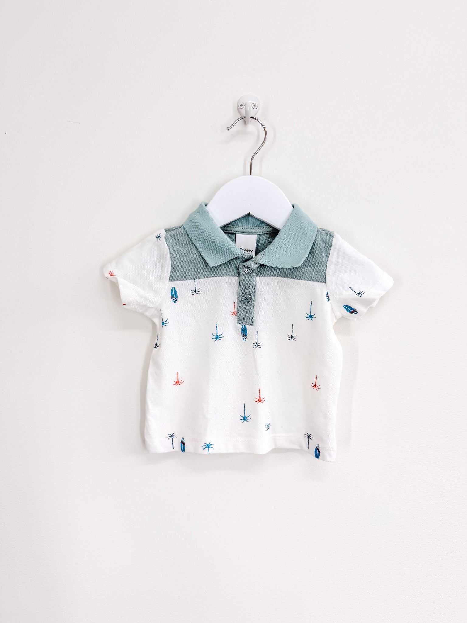 Teeny Weeny palm tree polo shirt (3-6m)
