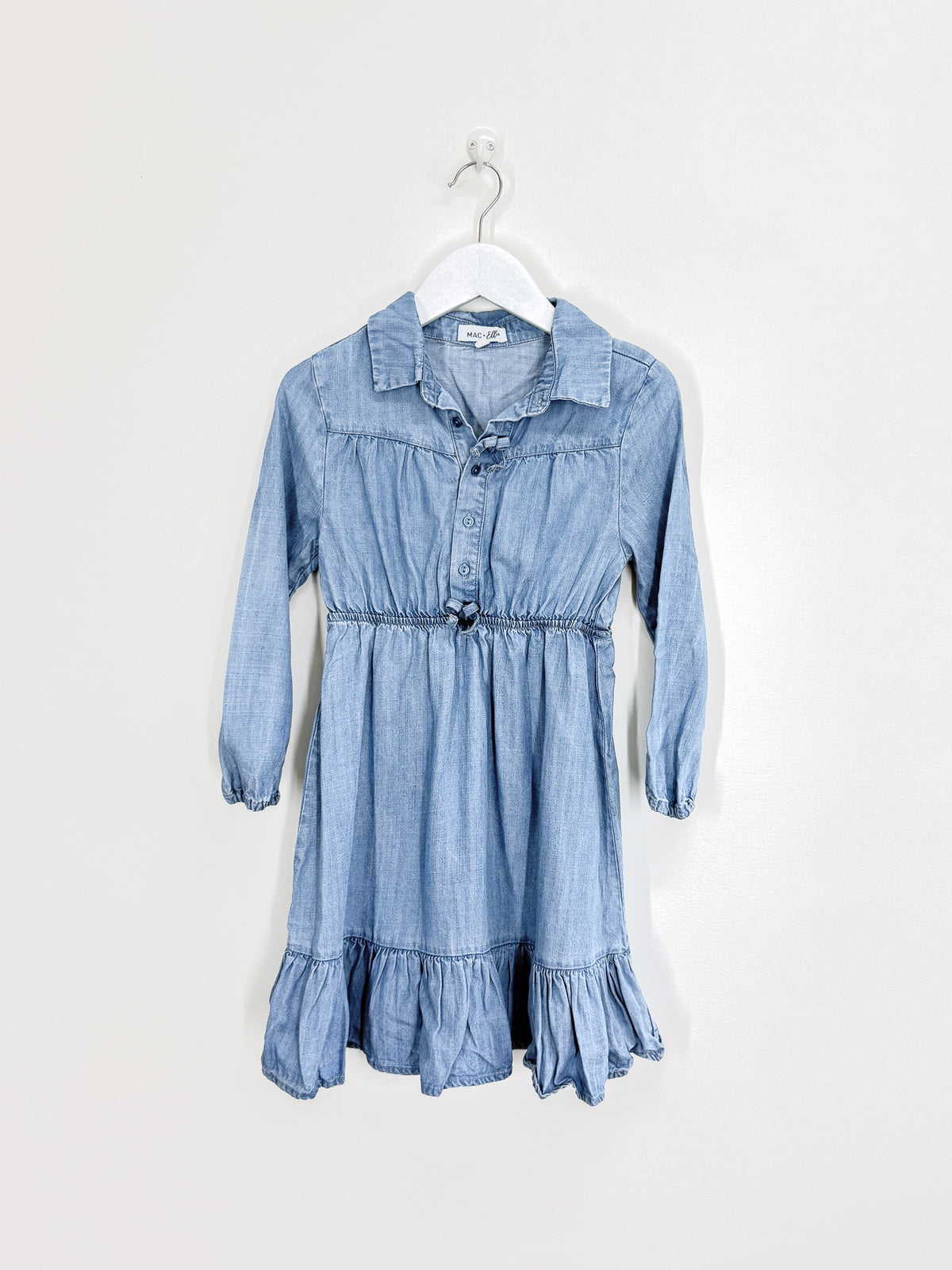 Mac & Ellie long sleeve chambray dress (6y)