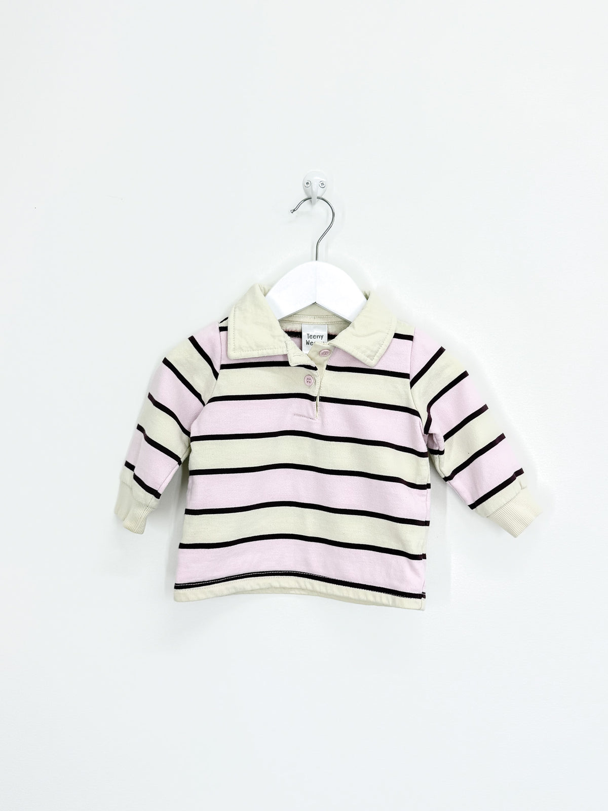 Teeny Weeny fleece polo pullover (6-12m)