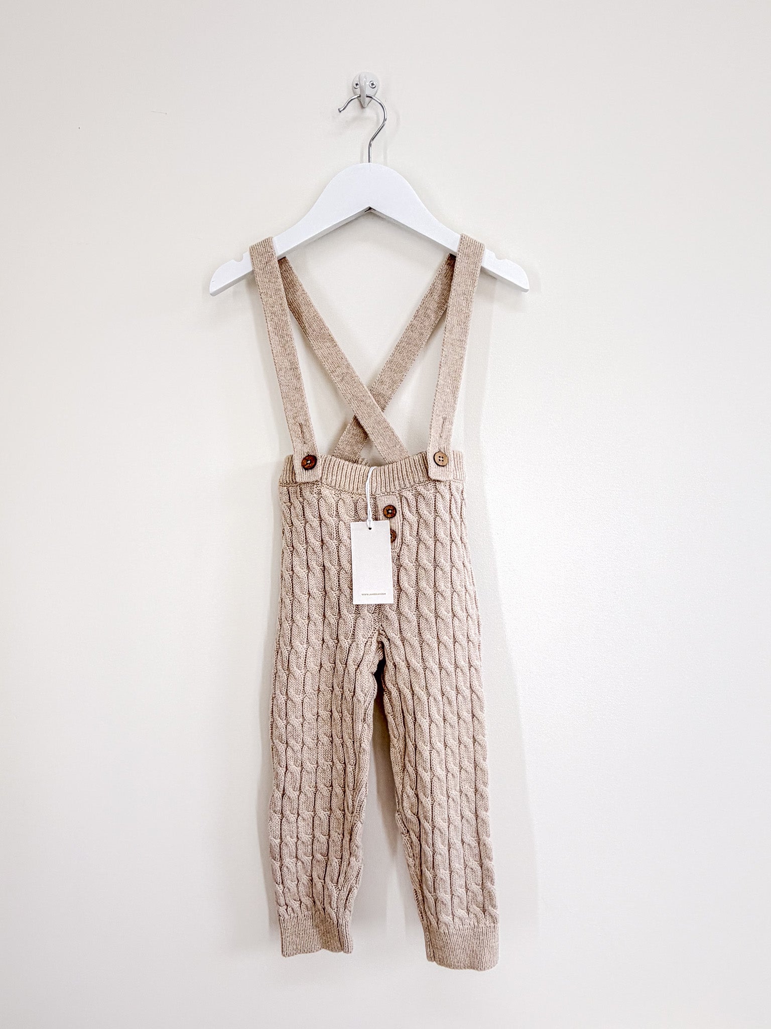 BNWT Jamie Kay finn suspender pants - cove marle (2y)
