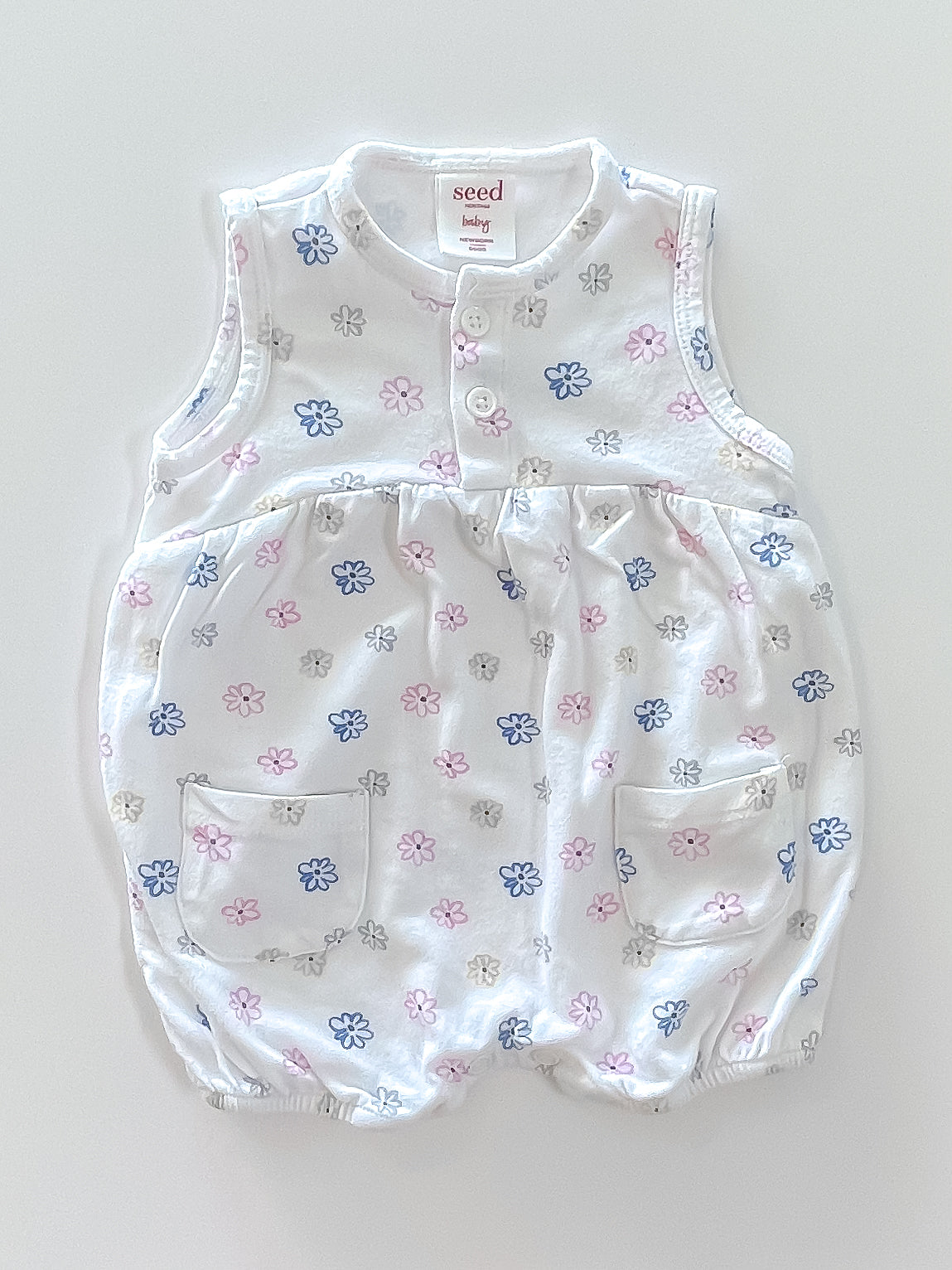 Seed daisy bubble romper (newborn)