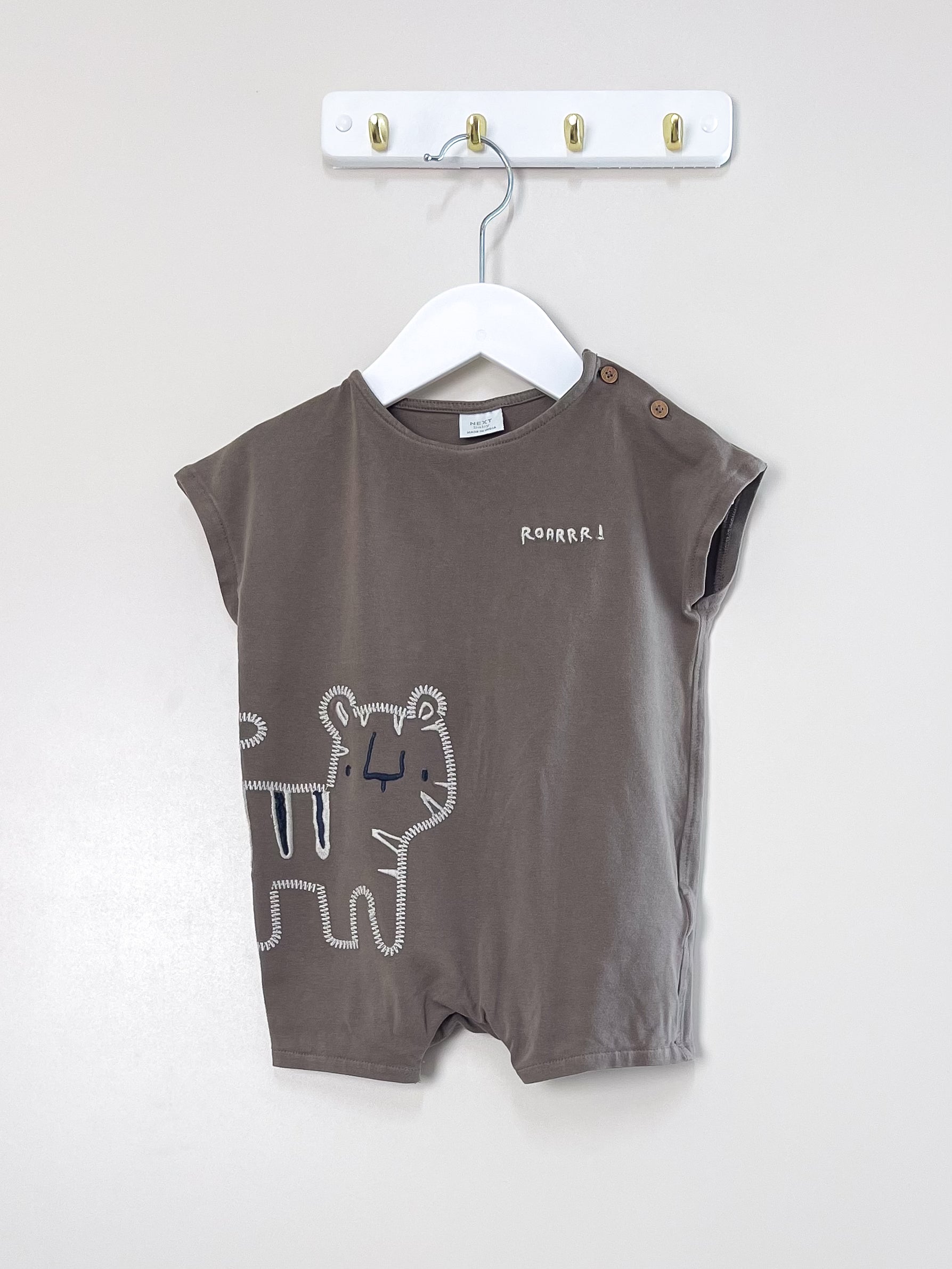 Next shortie roar romper (6-9m)